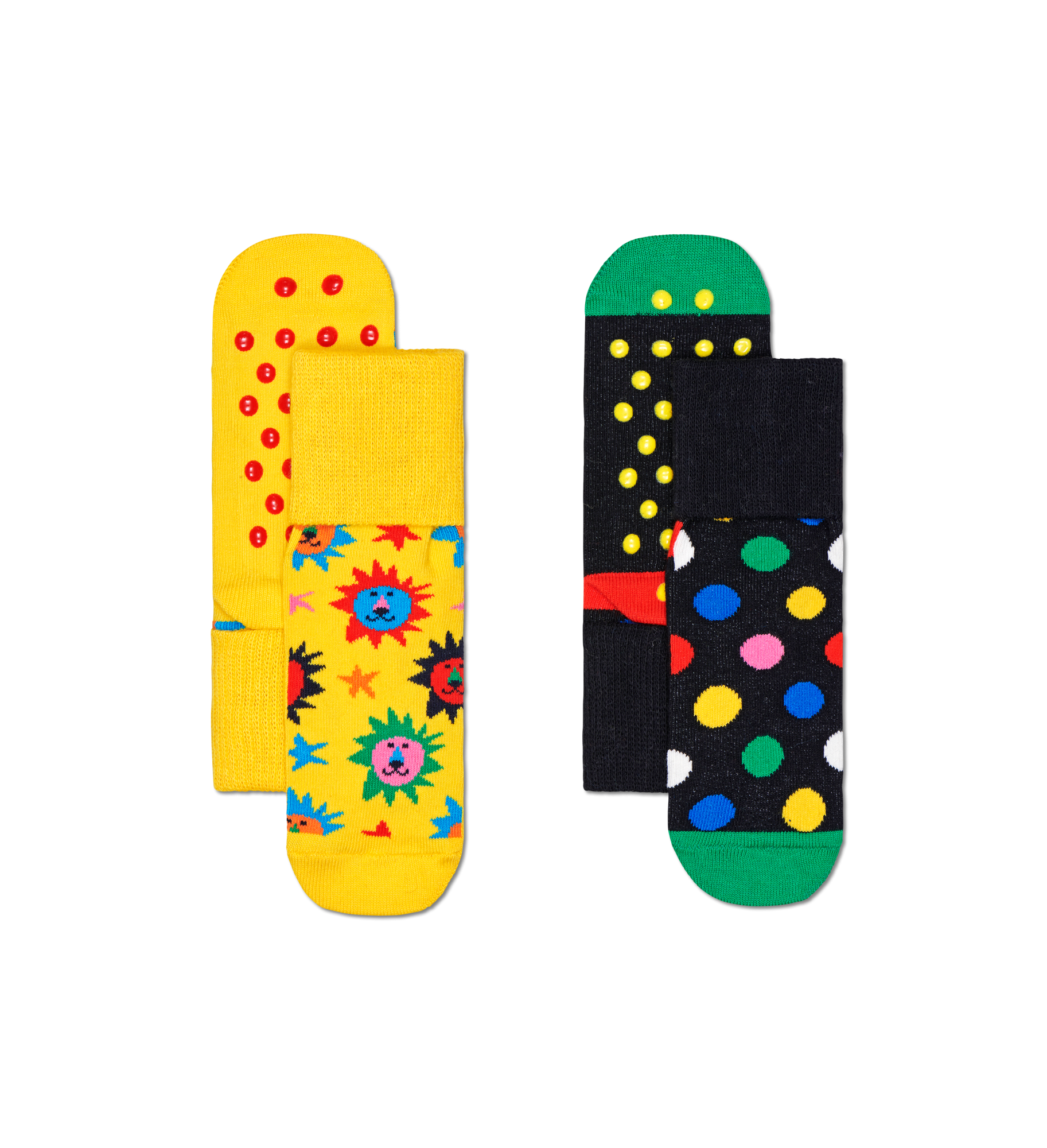 Носки Happy socks 2-Pack Kids Lion Anti Slip KLIO19 2200