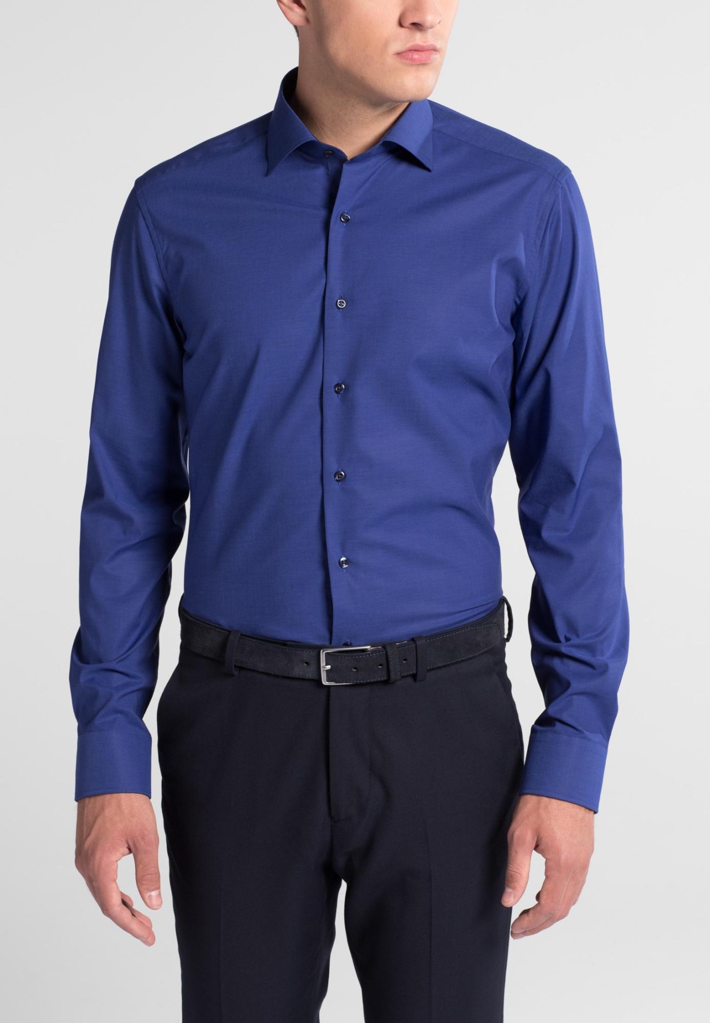 Мужская рубашка ETERNA, синяя, Синий 
Мужская рубашка ETERNA, синяя, Синий