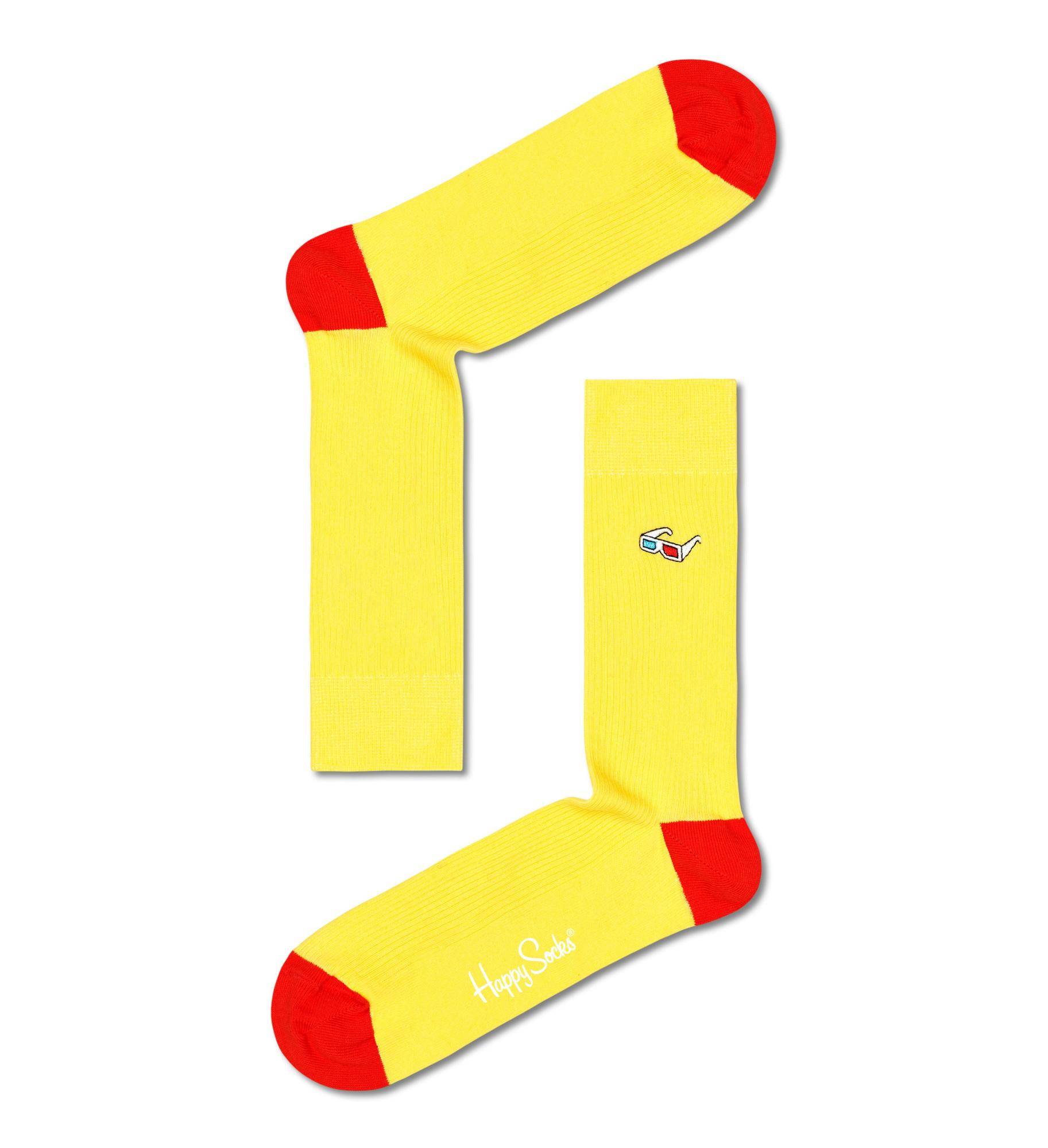 

Носки Happy socks Ribbed Embroidery 3D Glasses Sock REGLA01 2000