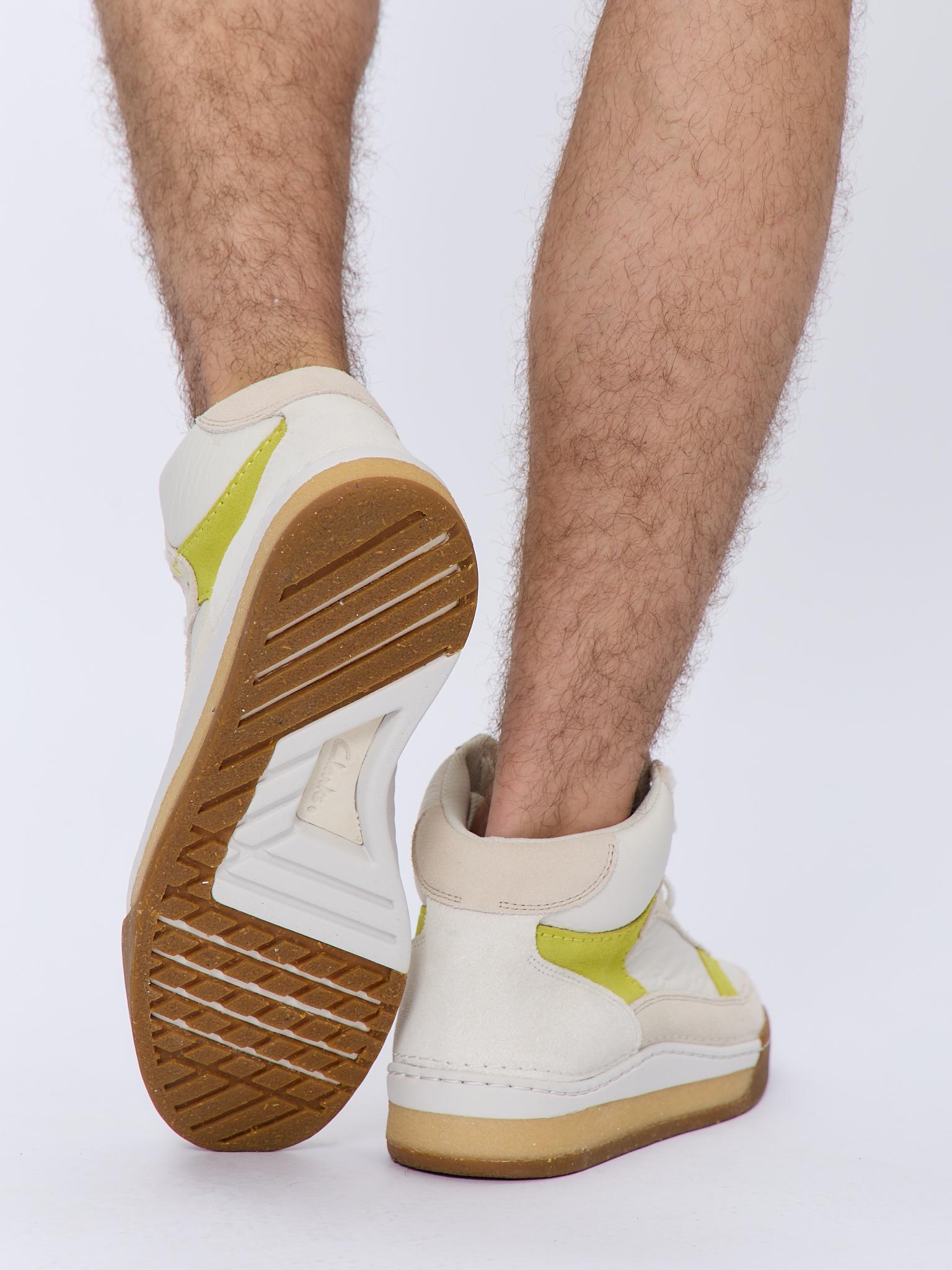 

Мужские высокие кроссовки Clarks, белые, Белый