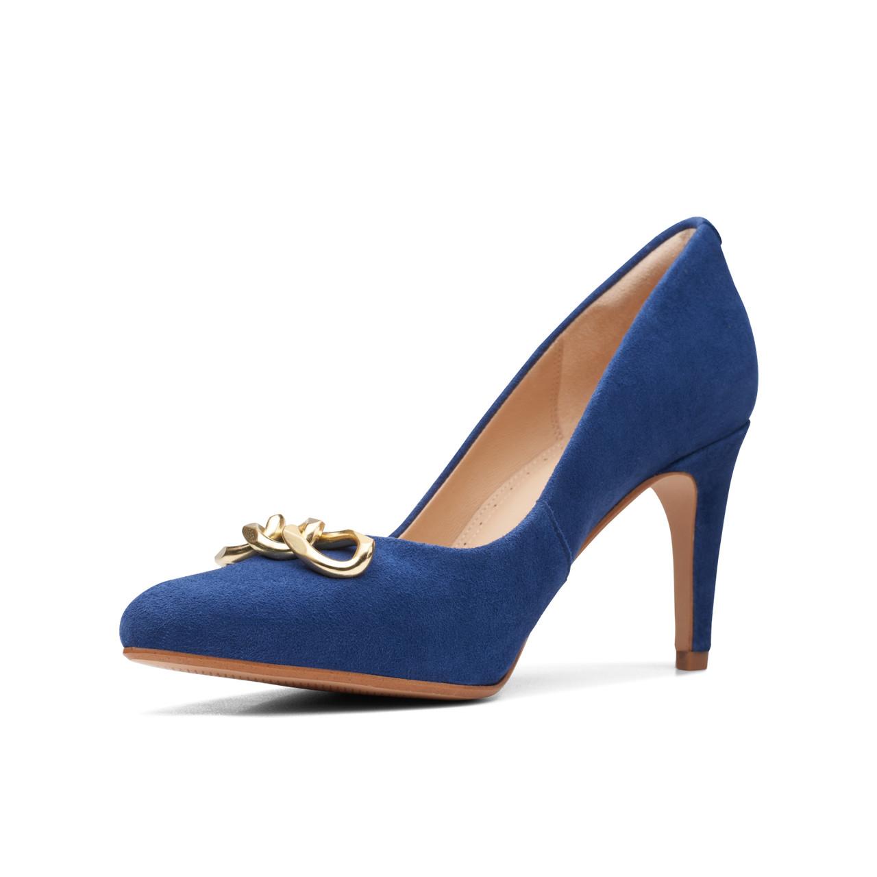

Женские туфли-лодочки Clarks, синие, Синий