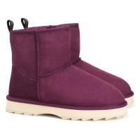 женские полусапоги из овчины (угги) EMU Australia Sharky Mini W12434, цвет Бордовый