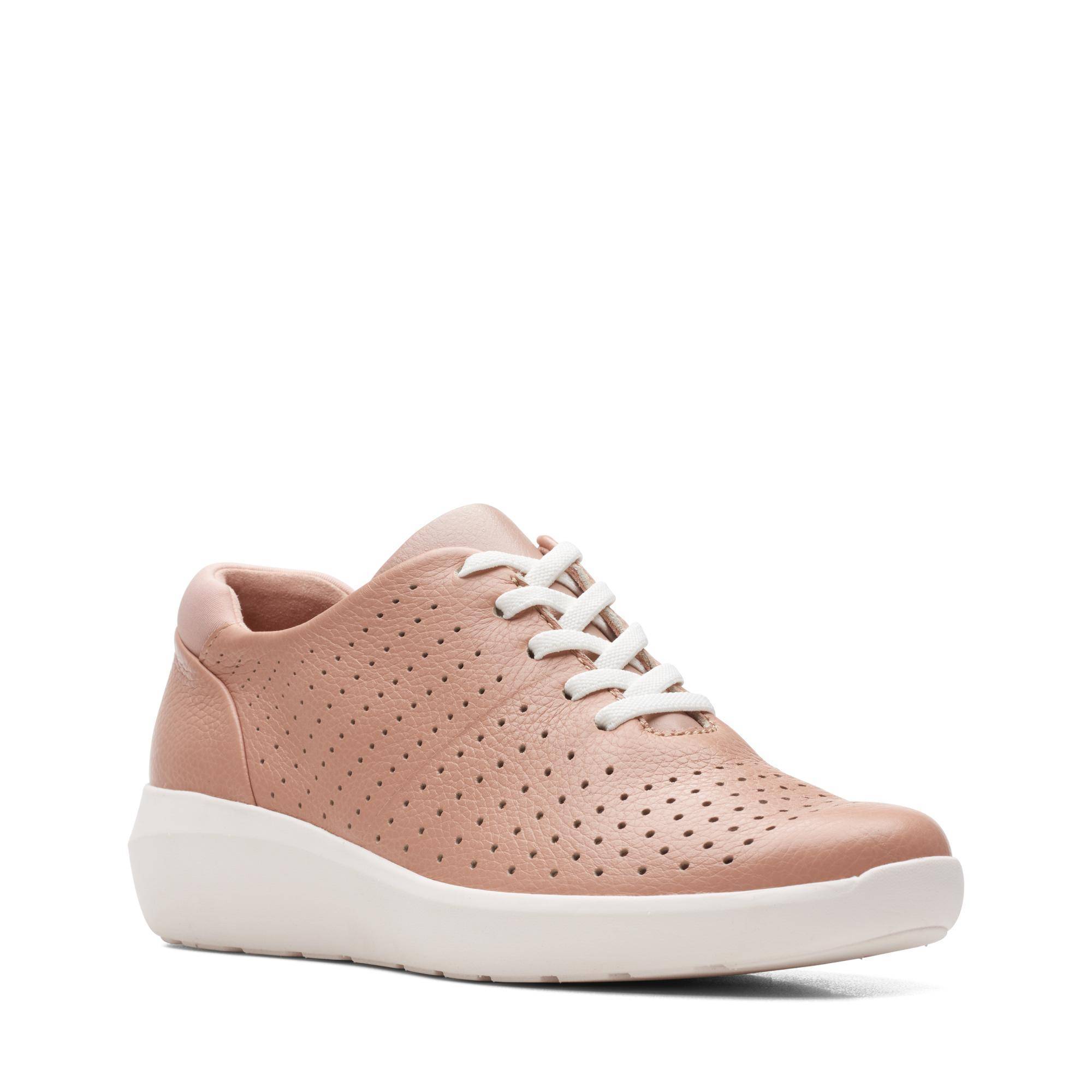 

Женские кроссовки Clarks (Kayleigh Aster 26164859), розовые, Розовый