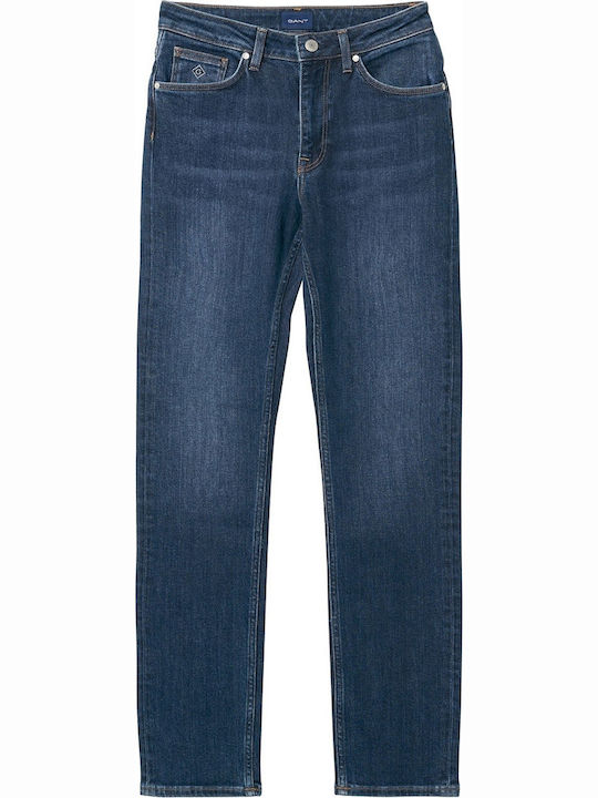 Женские джинсы зауженные Gant, синие, цвет синий, размер 28