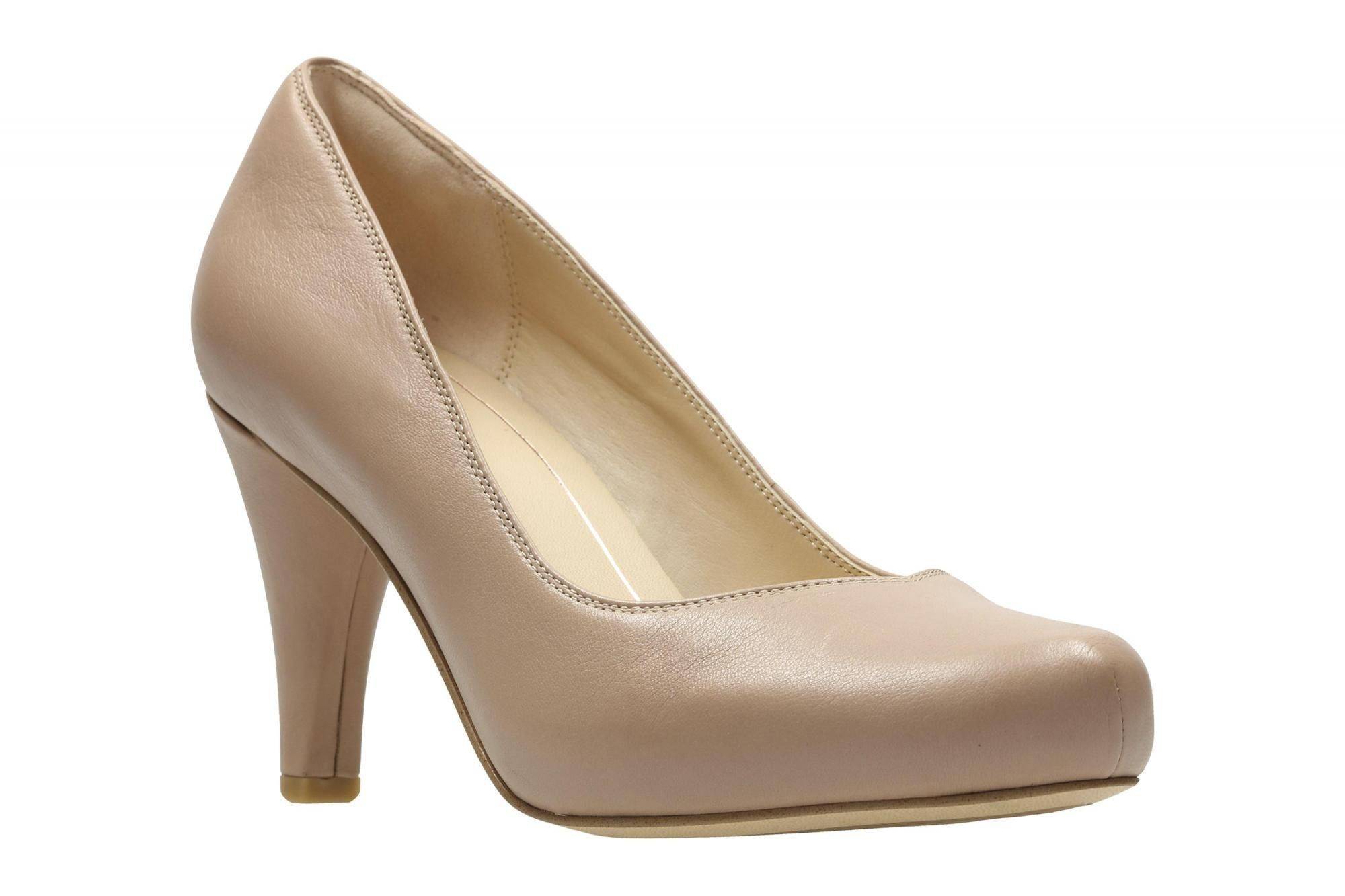 

Женские туфли-лодочки Clarks, натуральные, Натуральный