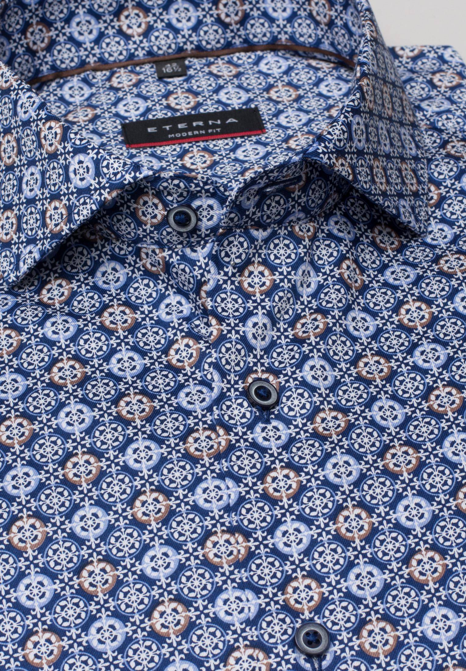 Мужская рубашка ETERNA, синяя, цвет синий, размер 50 - фото 3