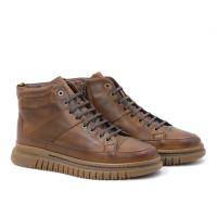 Мужские высокие кеды Clarks, коньячные, арт: BC13401-K-180