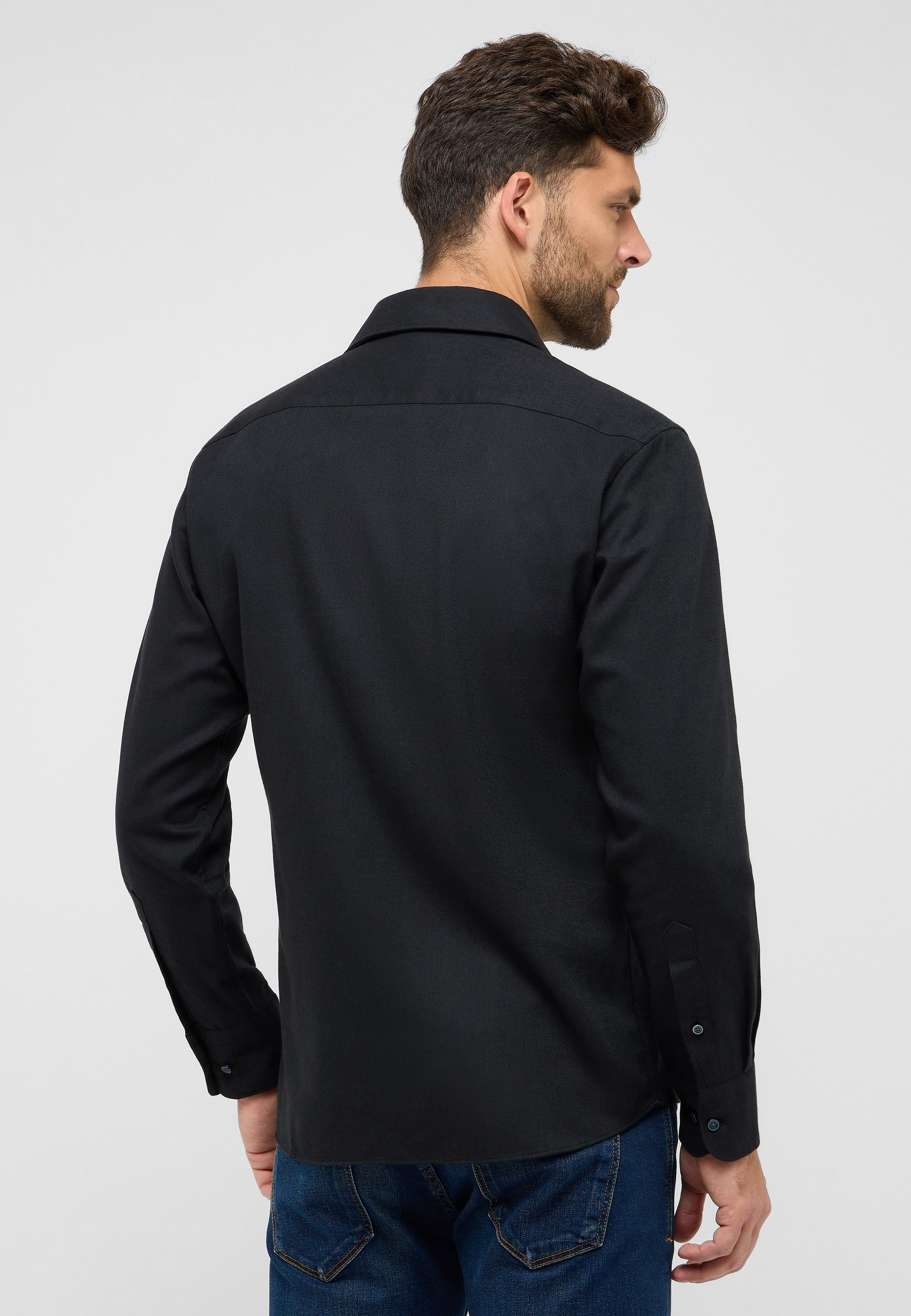 

Мужская рубашка ETERNA, черная, Черный