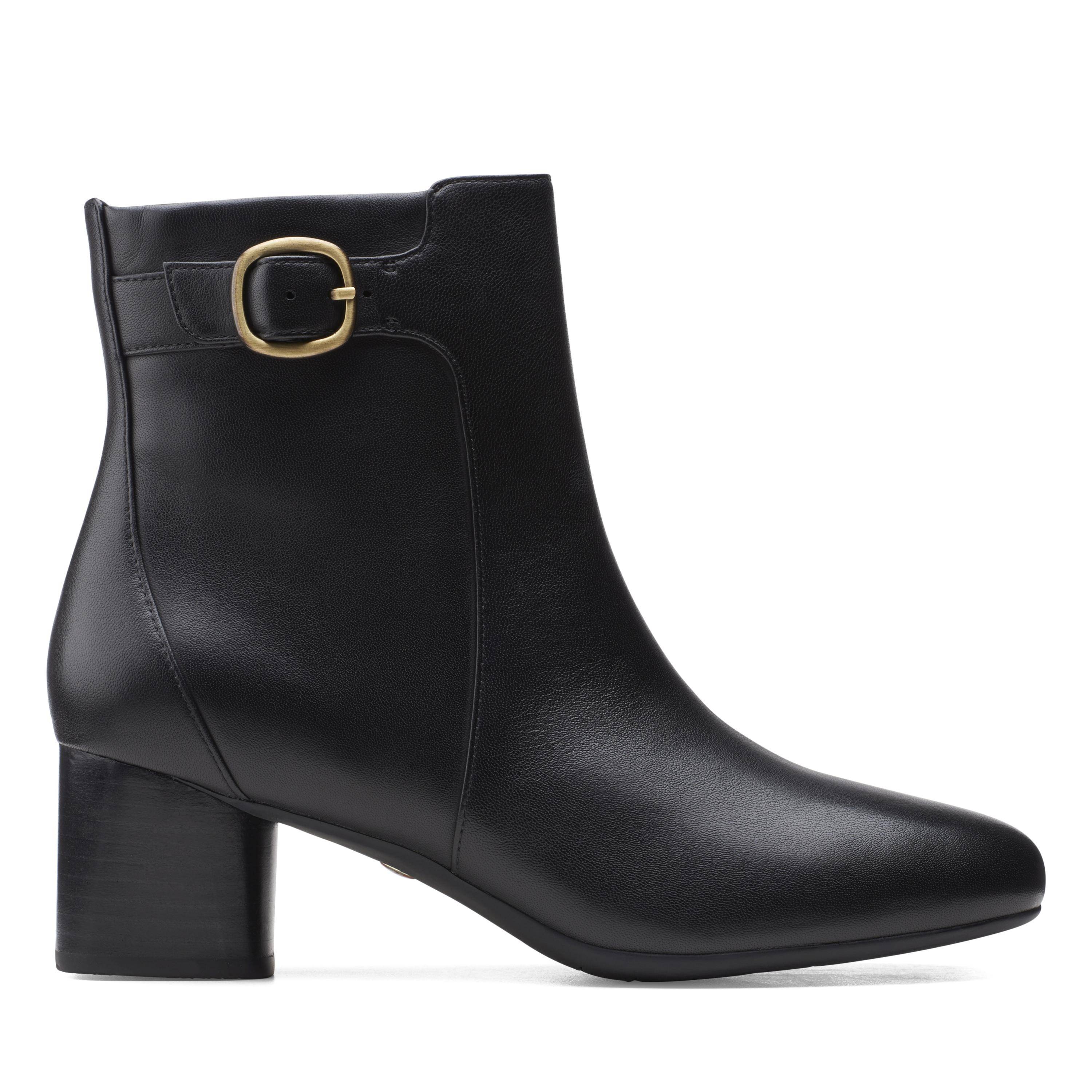 

Женские полусапоги Clarks, черные, Черный