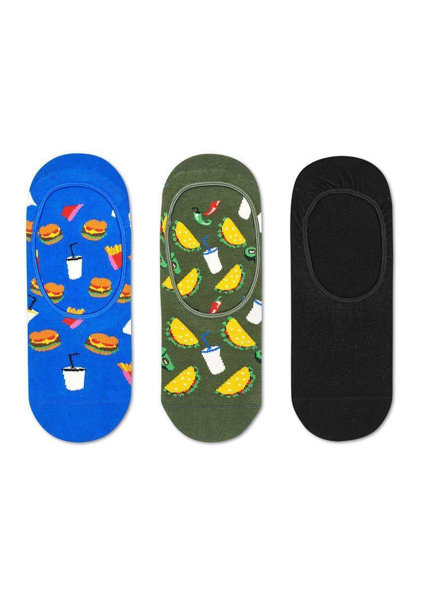 Носки Happy socks 3-Pack Hamburger Liner Sock HAM18, размер 25 - фото 1