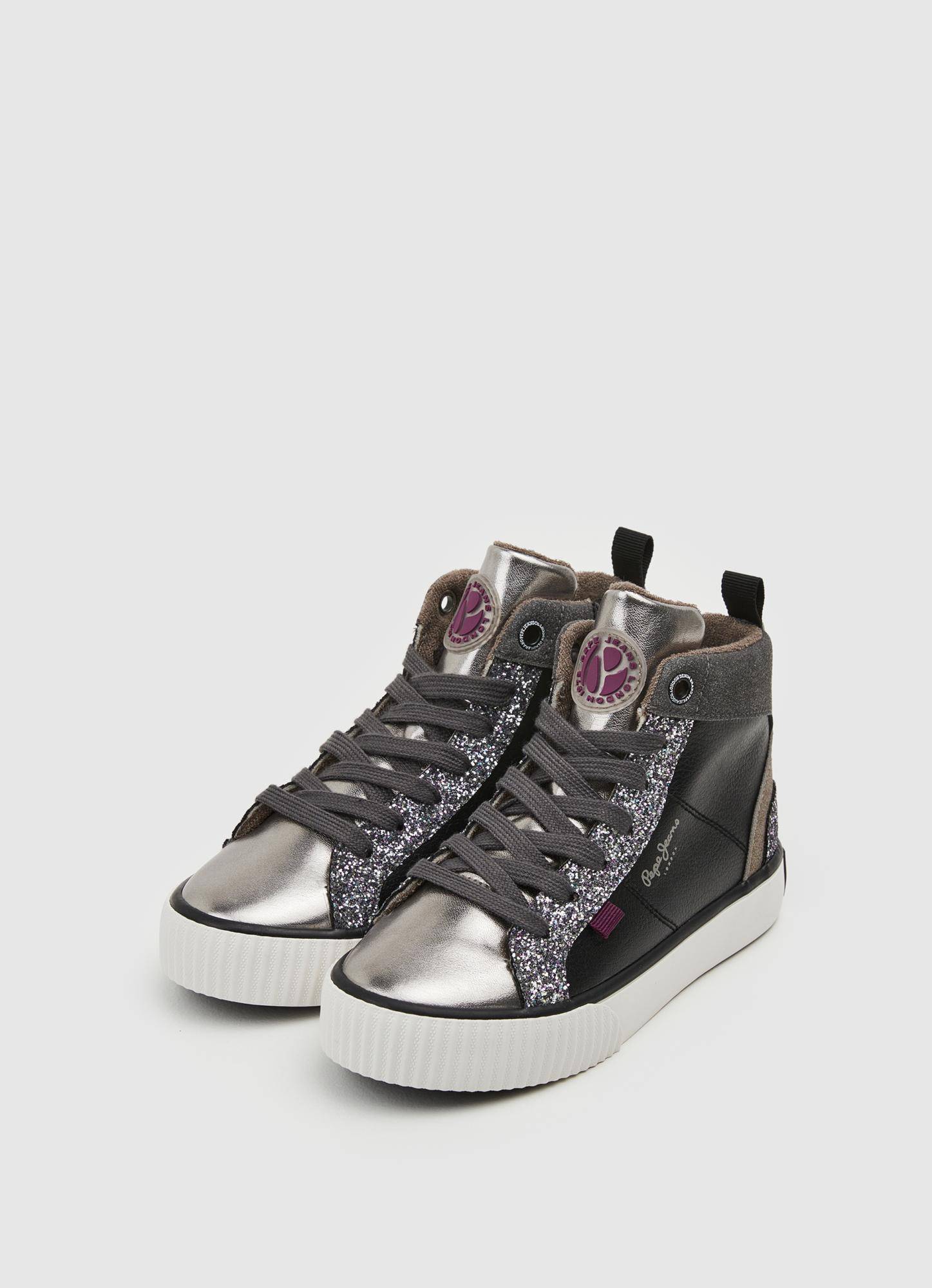 

Детские кеды Pepe Jeans London (OTTIS PLATFORM GIRL GLIT s_PGS30559), черные, Черный
