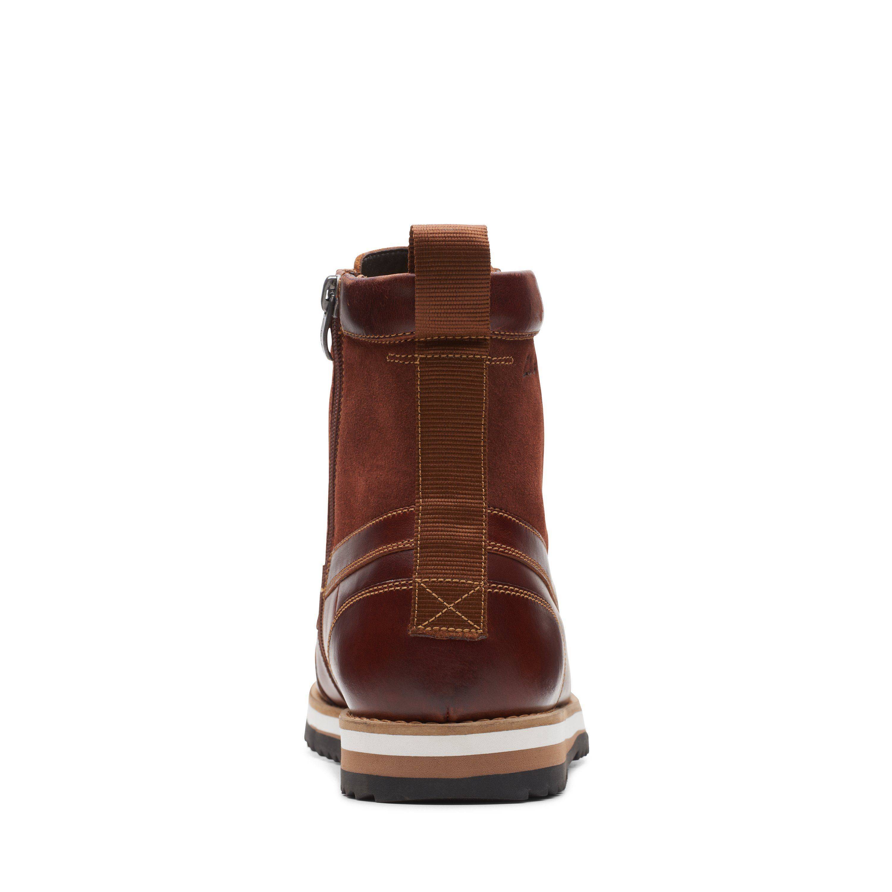 

Мужские высокие топсайдеры Clarks, коричневые, Коричневый