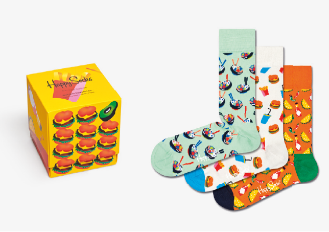 Носки Happy socks 3-Pack Food Lover Socks Gift Set XFOO08, размер 29 - фото 1