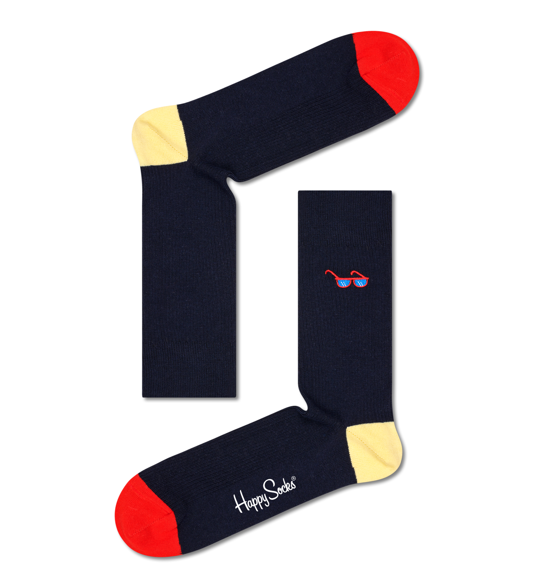 Носки Happy socks Ribbed Embroidery Sunny Days Sock RESND01