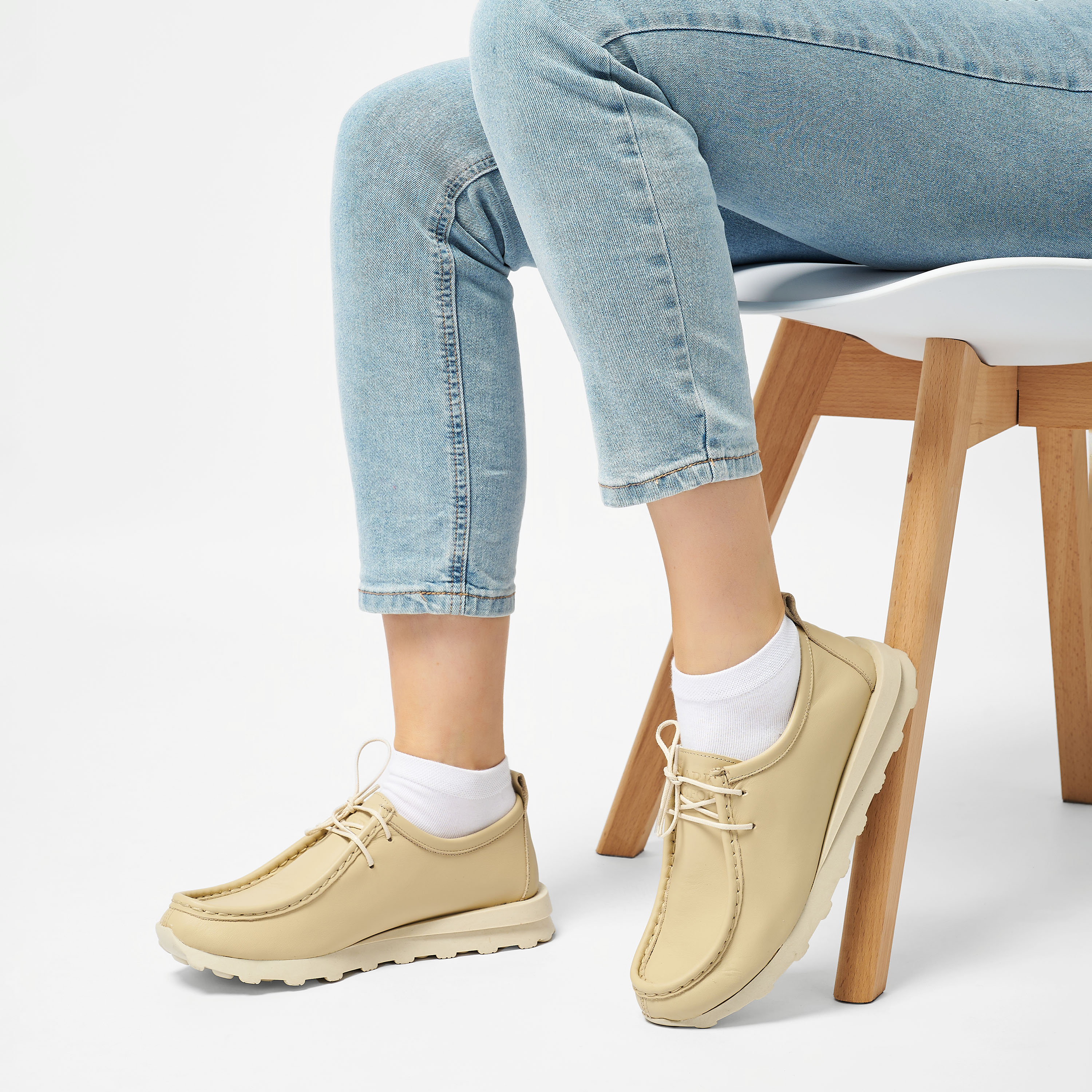 

Женские полуботинки Clarks, бежевые, Бежевый