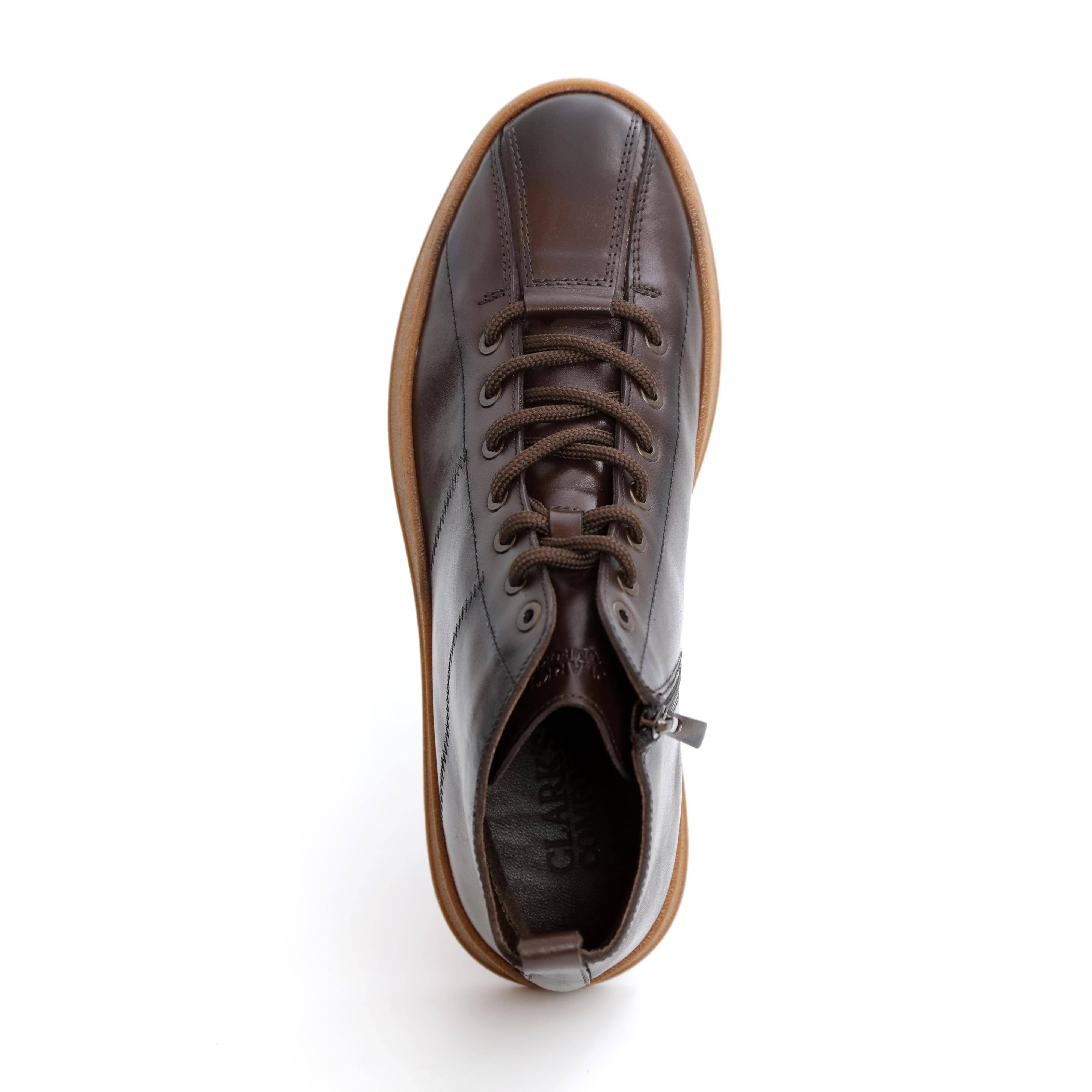 

Мужские высокие кеды Clarks, коричневые, Коричневый