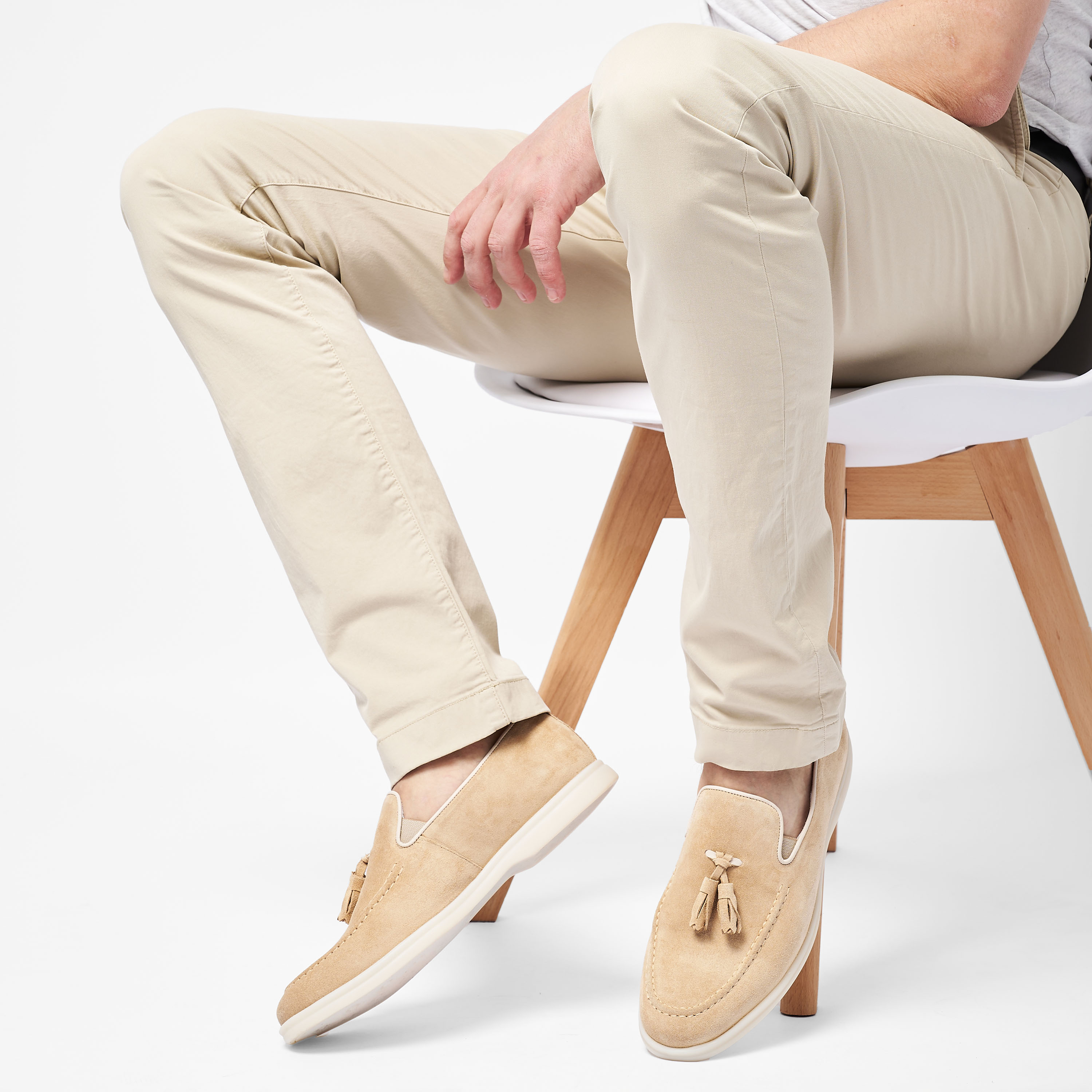 

Мужские мокасины Clarks, бежевые, Бежевый