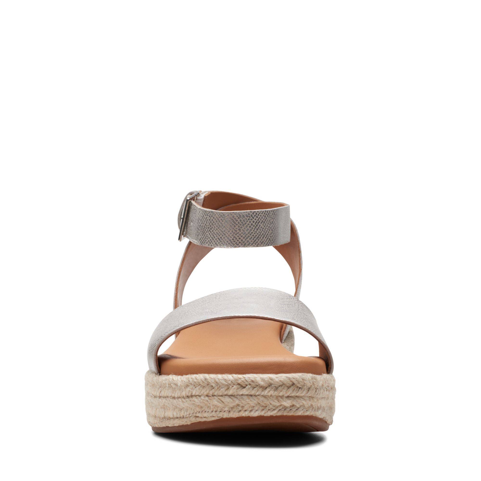 

Женские сандалии Clarks, серебряные, Серебряный