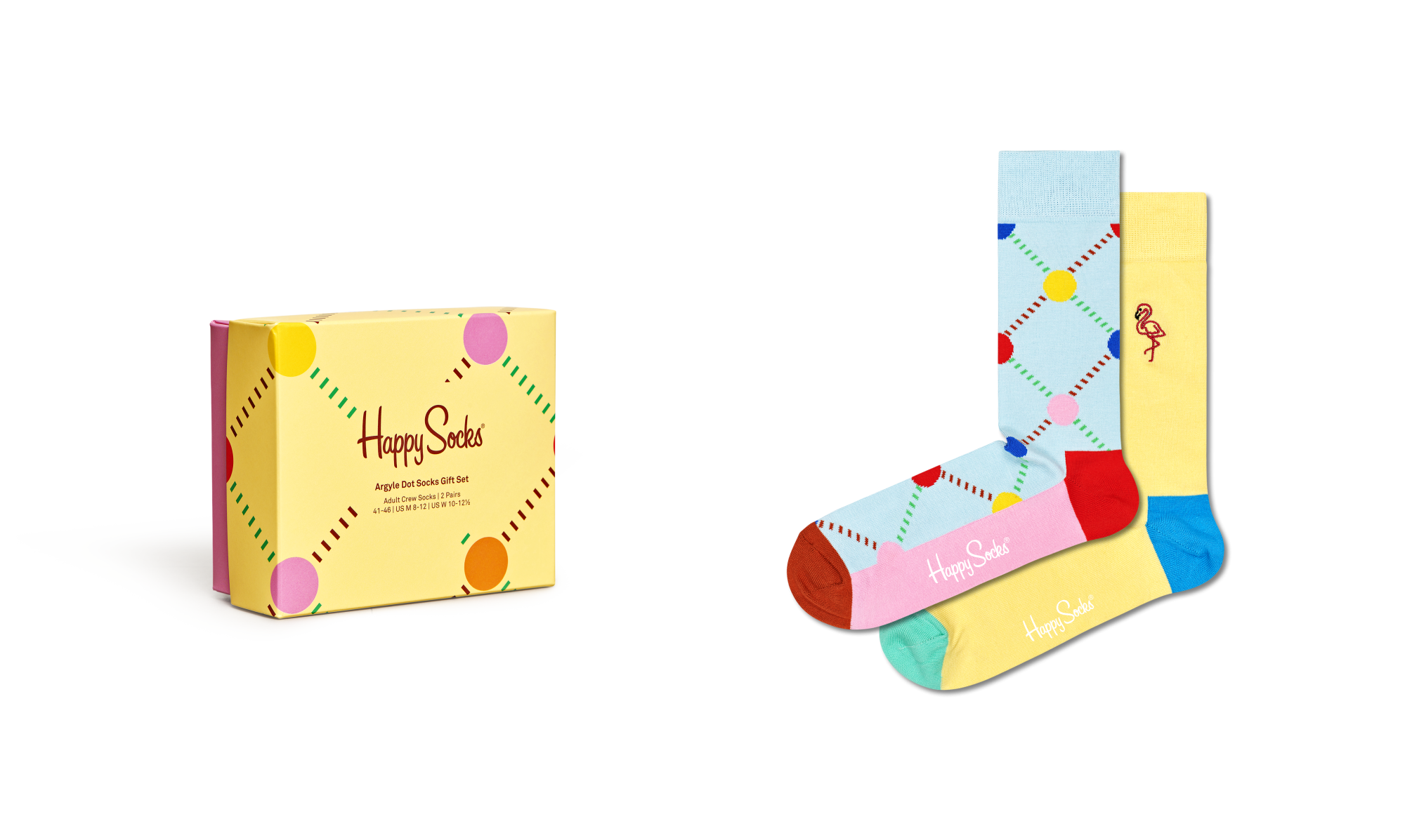 Носки Happy socks 2-Pack Argyle Dot Socks Gift Set XARD02 3300, размер 25 - фото 1