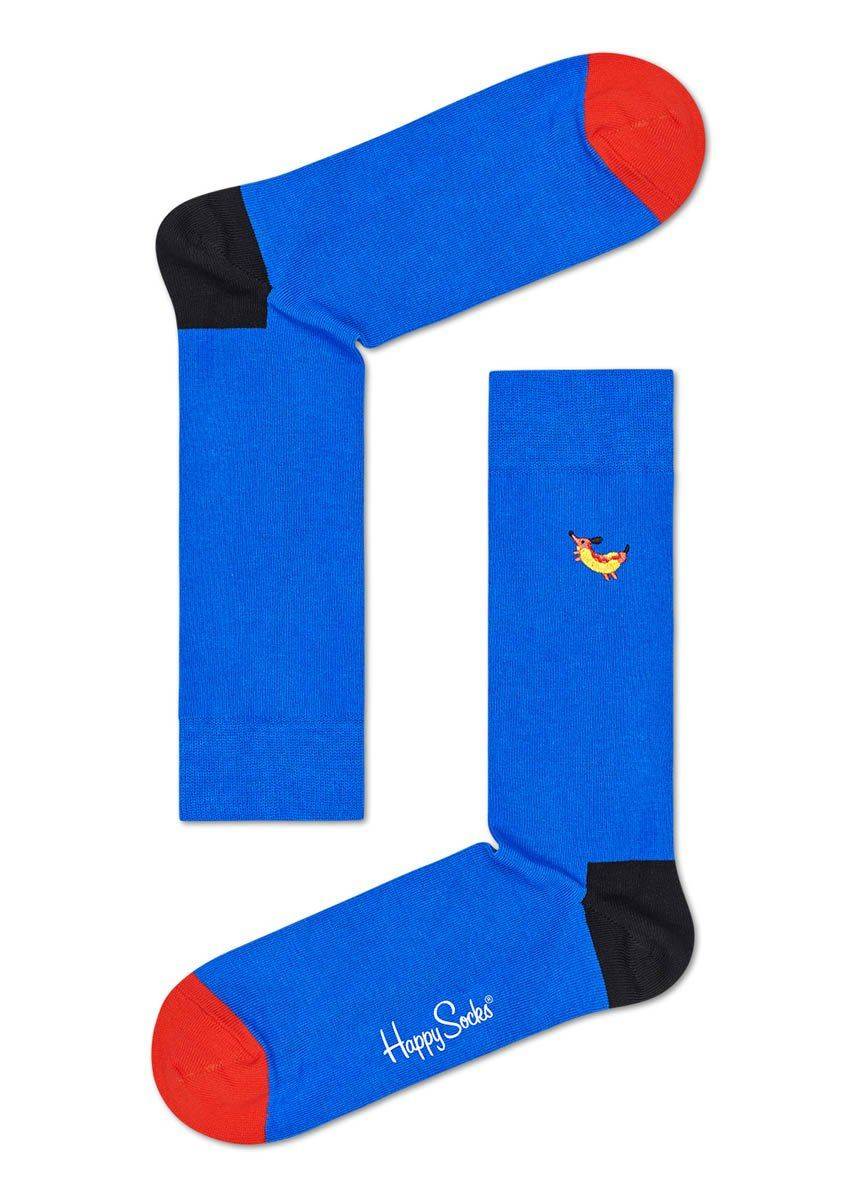 Носки Happy socks Embroidery Hot Dog Sock BEHD01, размер 25 - фото 1