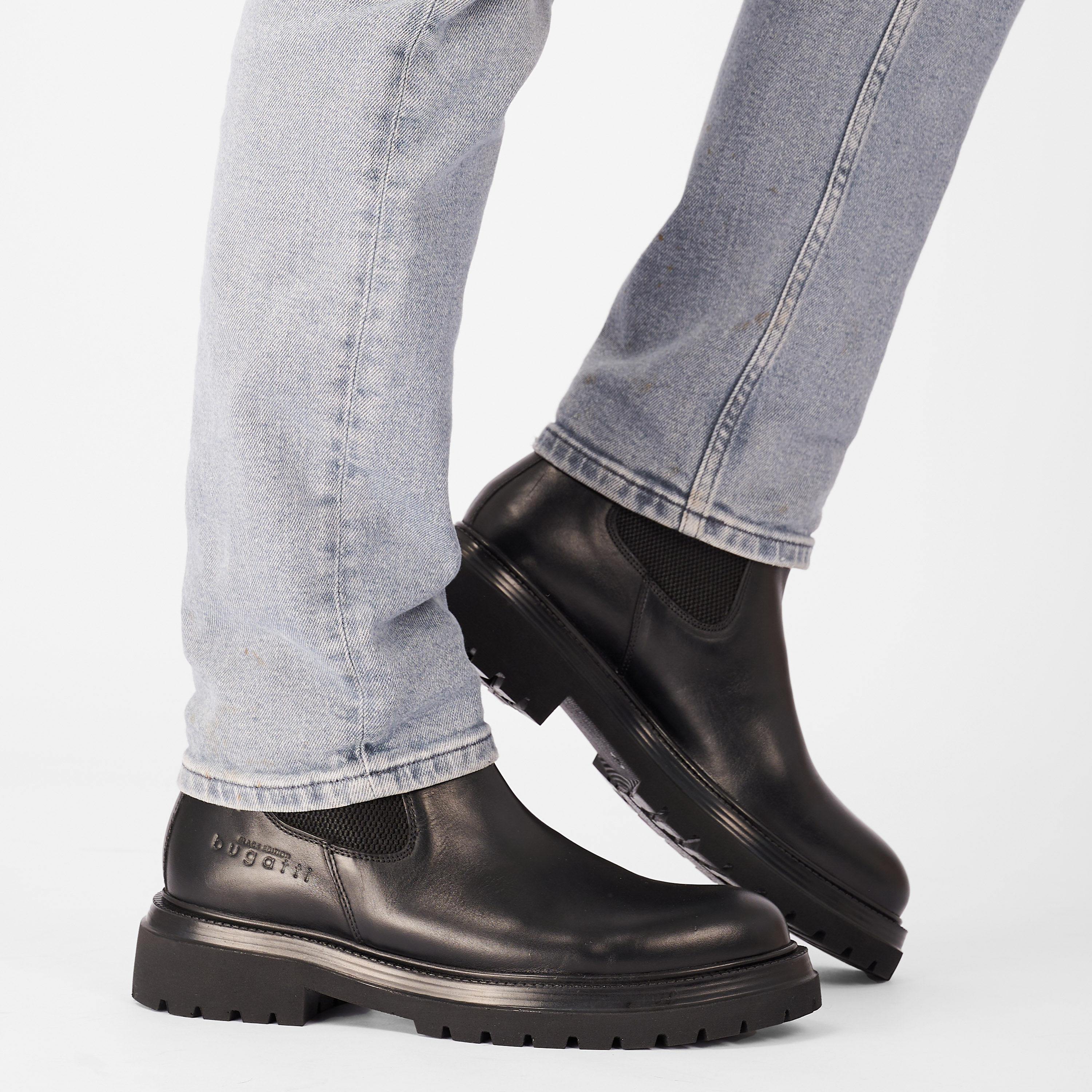 

Мужские челси Bugatti, черные, Черный