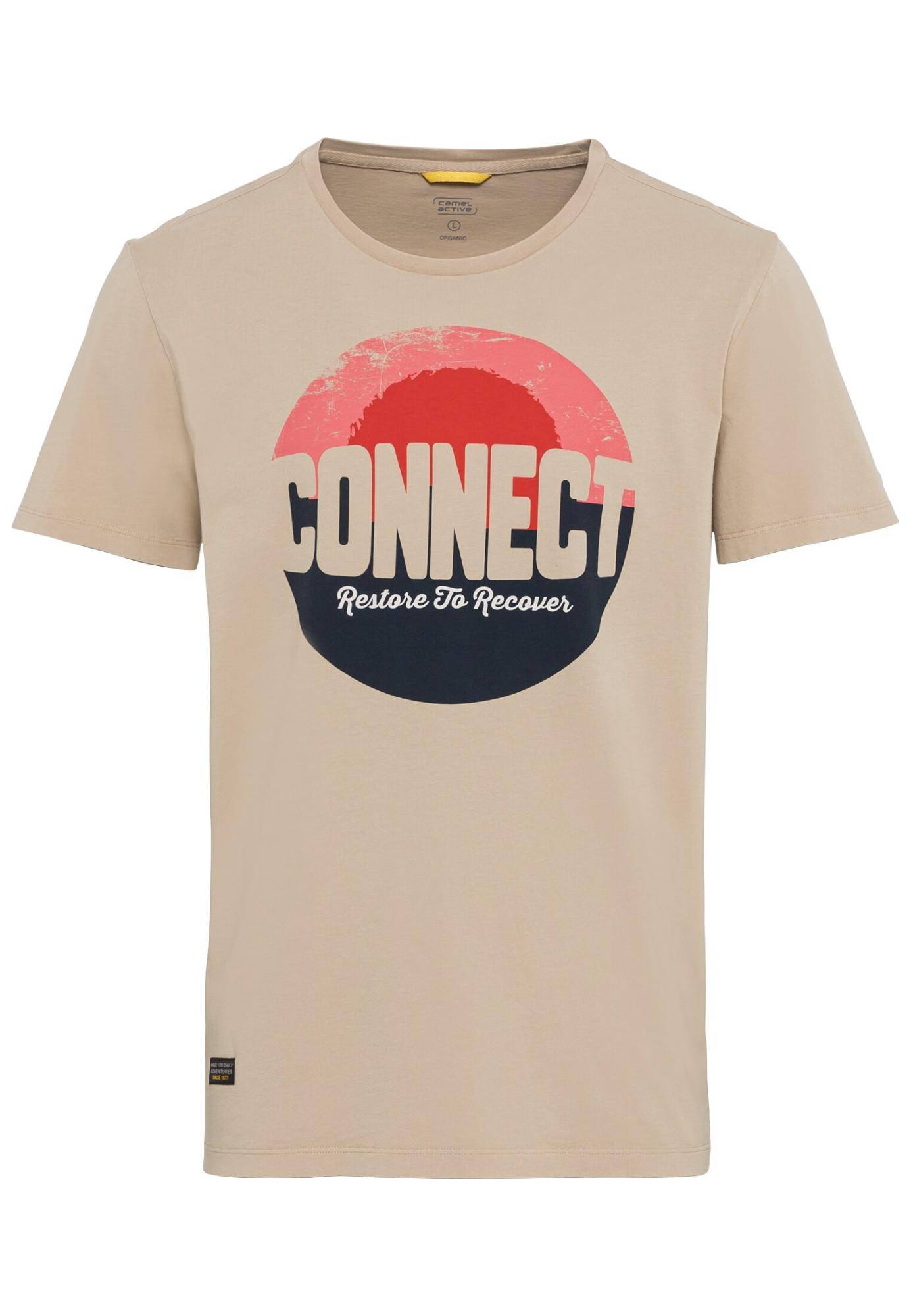 Мужская футболка Camel Active, песочная, цвет песочный, размер 56 - фото 1