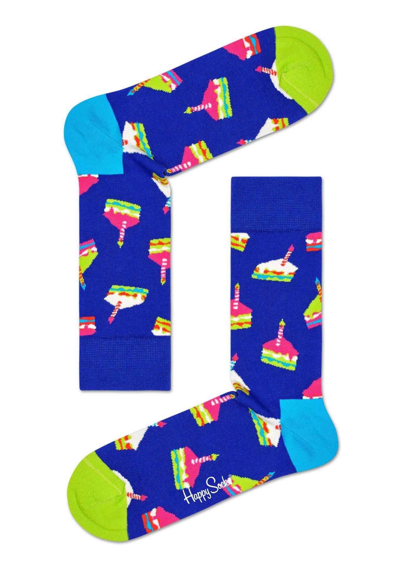 

Носки Happy socks 3-Pack Happy Birthday Cake Socks Playing Gift Set XBDC08