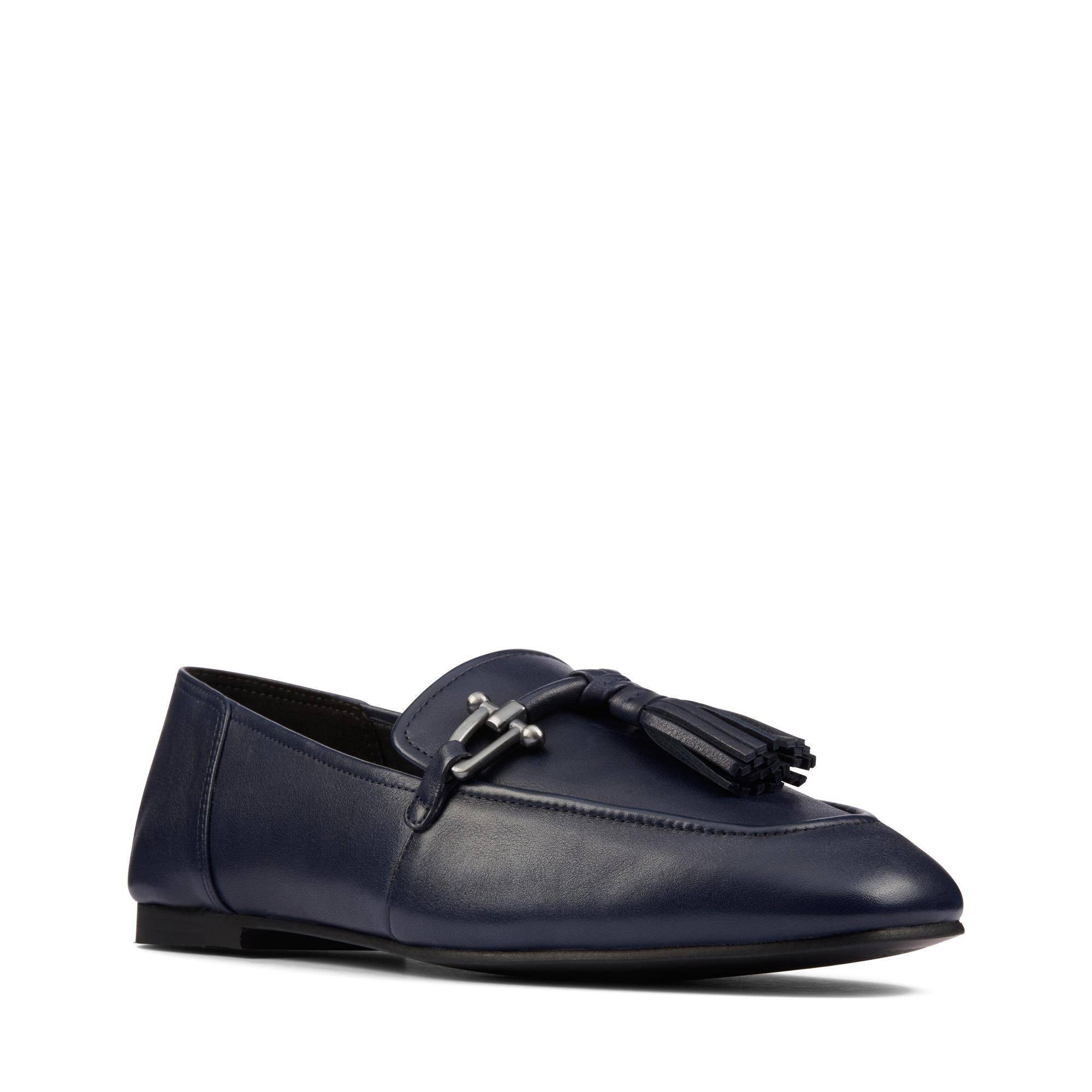 

Женские лоферы Clarks (Pure2 Tassel 26161615), синие, Синий