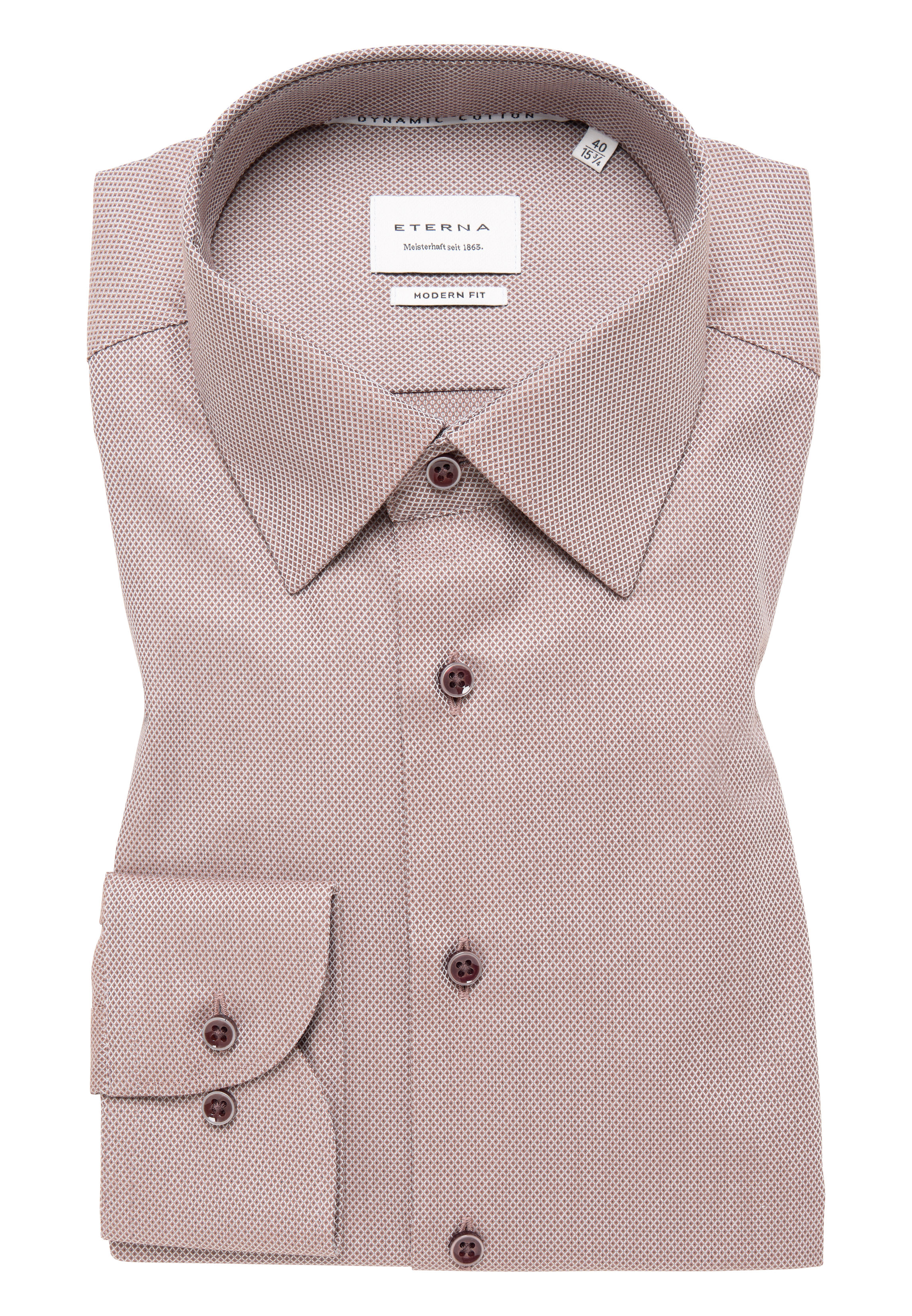 

Мужская рубашка ETERNA, коричневая, Коричневый
