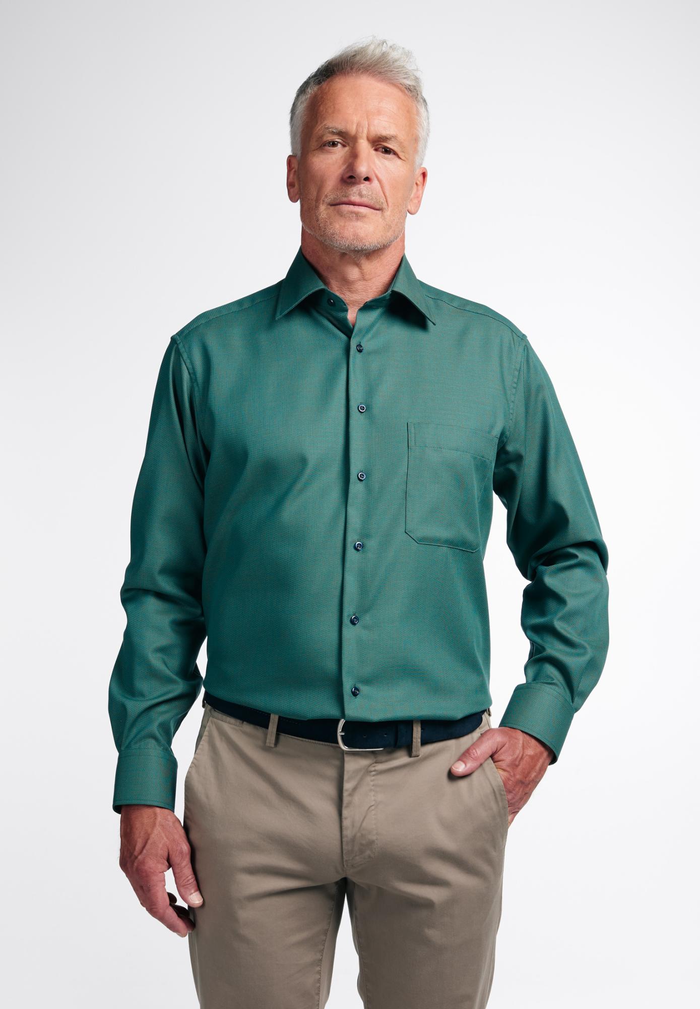 Мужская рубашка ETERNA, зеленая, цвет зеленый, размер 48 - фото 1