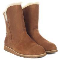 Женские полусапоги из овчины (угги) EMU Australia, коричневые, арт: W11361