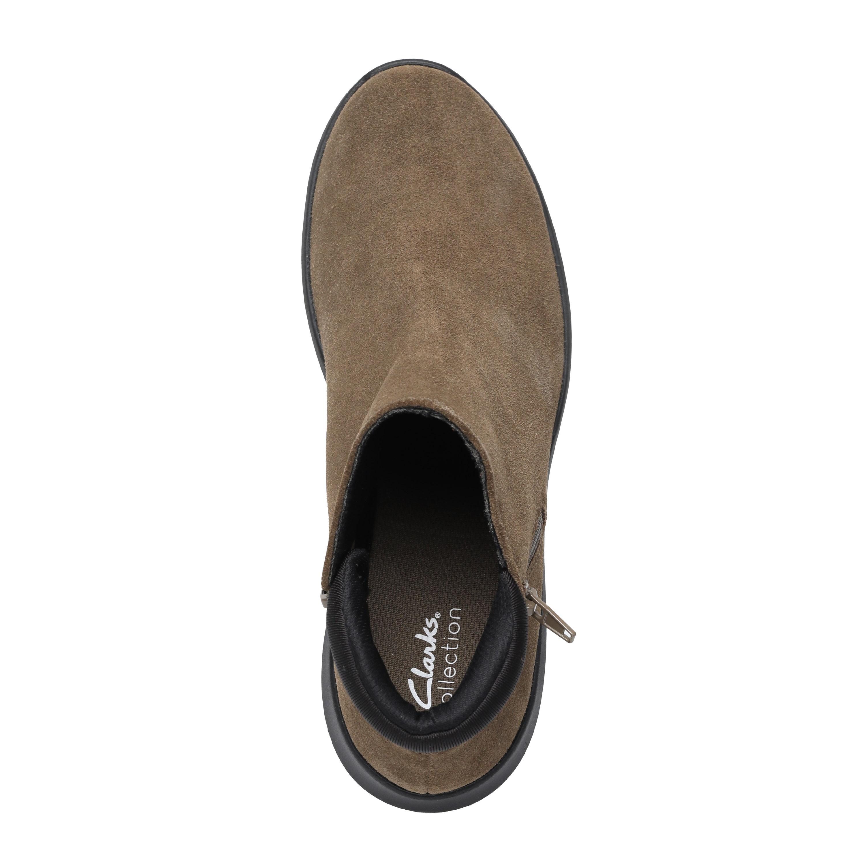 

Женские полусапоги Clarks, оливковые, Оливковый