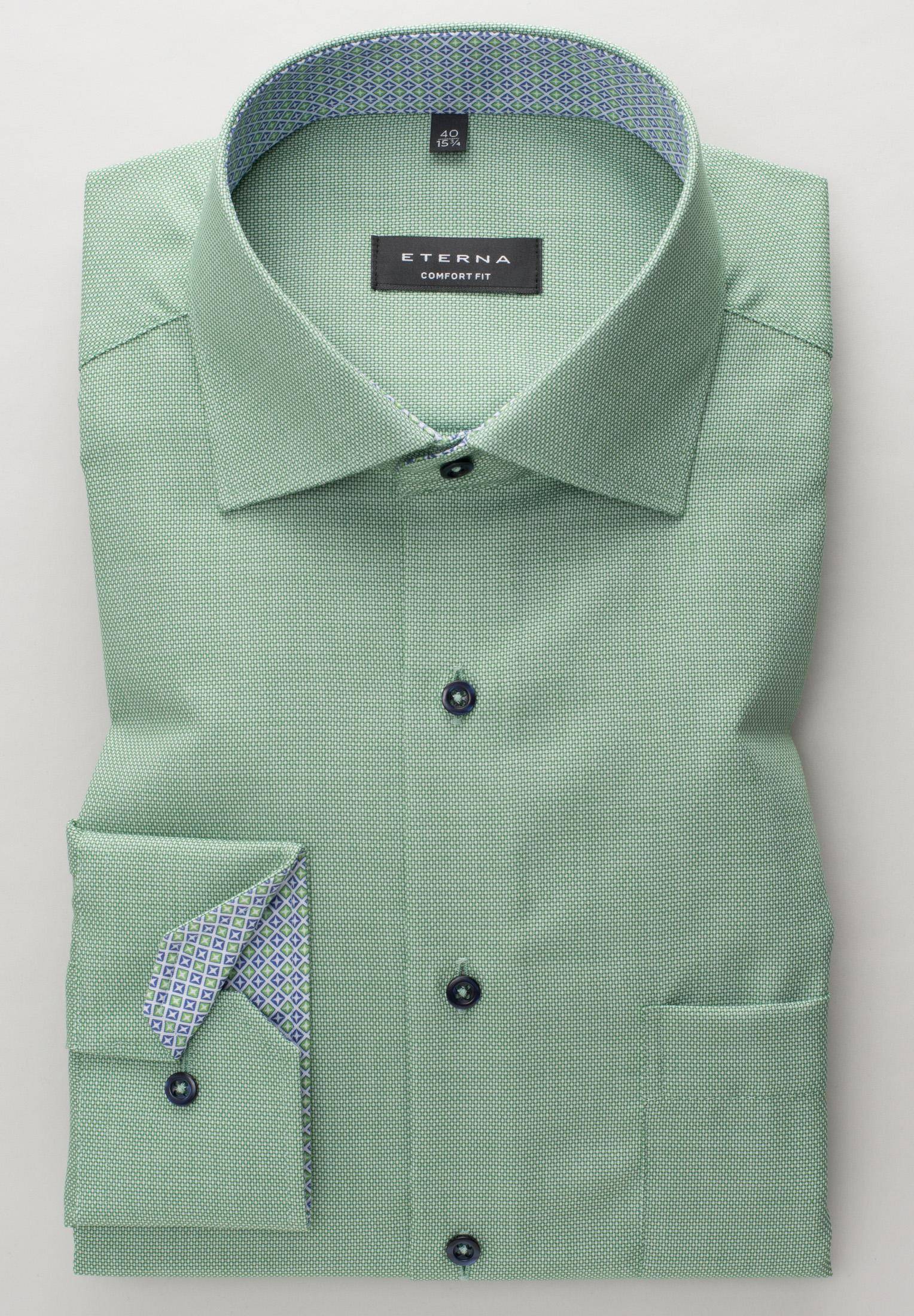 Мужская рубашка ETERNA, зеленая, цвет зеленый, размер 58 - фото 3