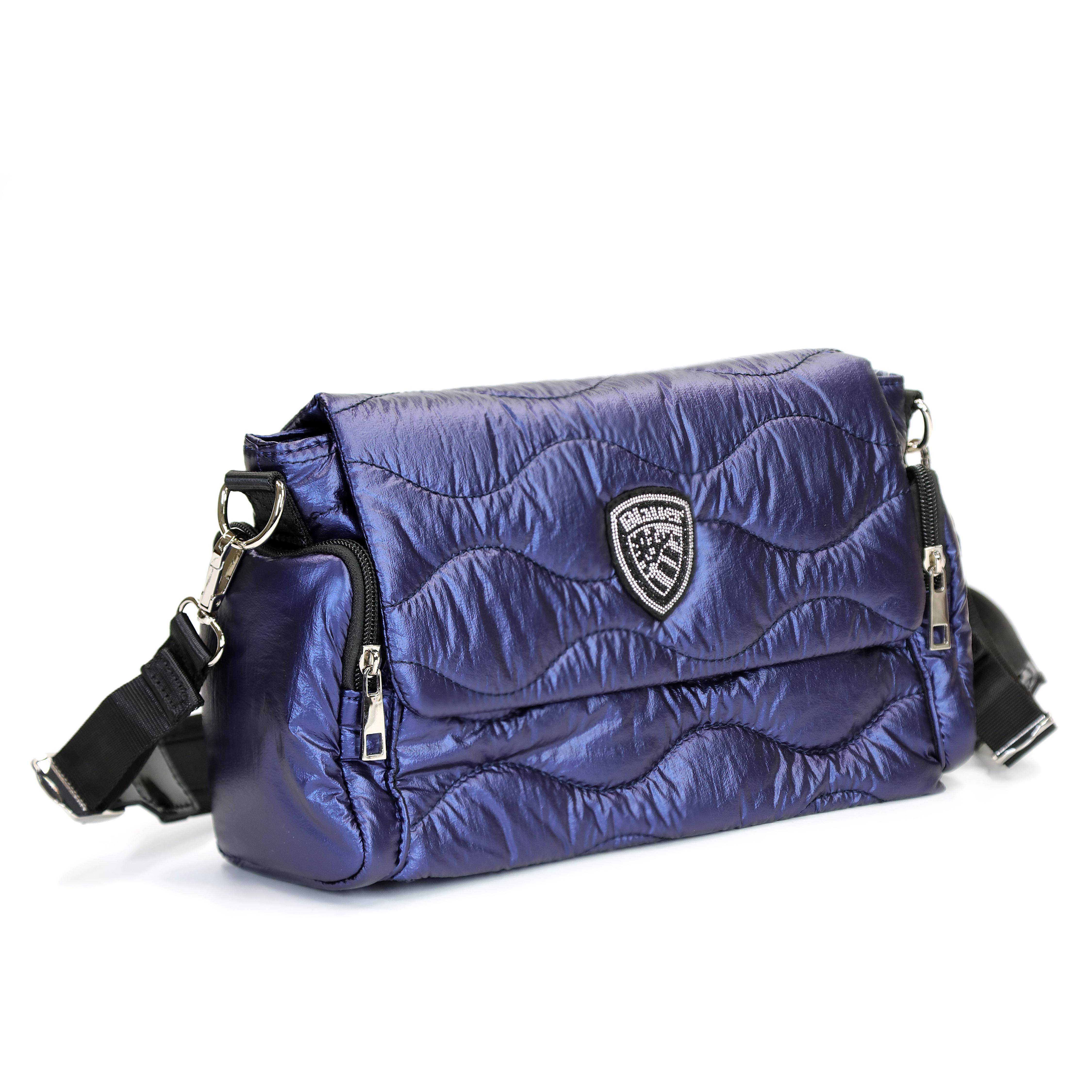 Женская сумка-бочонок Blauer, синяя, цвет синий, размер ONE SIZE - фото 2