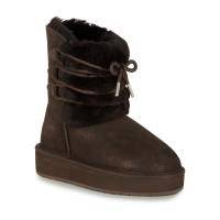Женские полусапоги из овчины (угги) EMU Australia(Sorby Flatform Metallic W12067), коричневые, арт: W12067