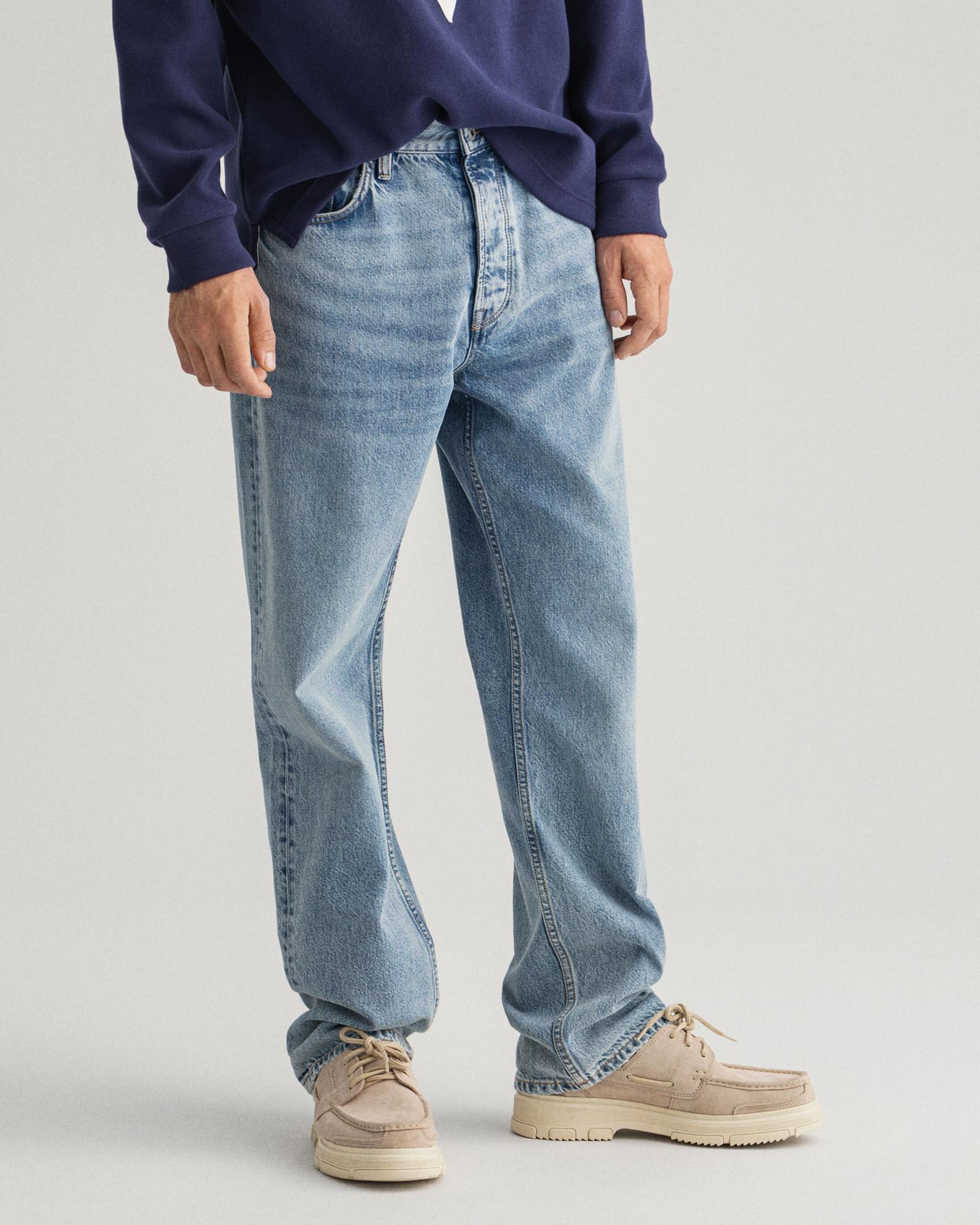Мужские джинсы Gant, синие, цвет синий, размер 32