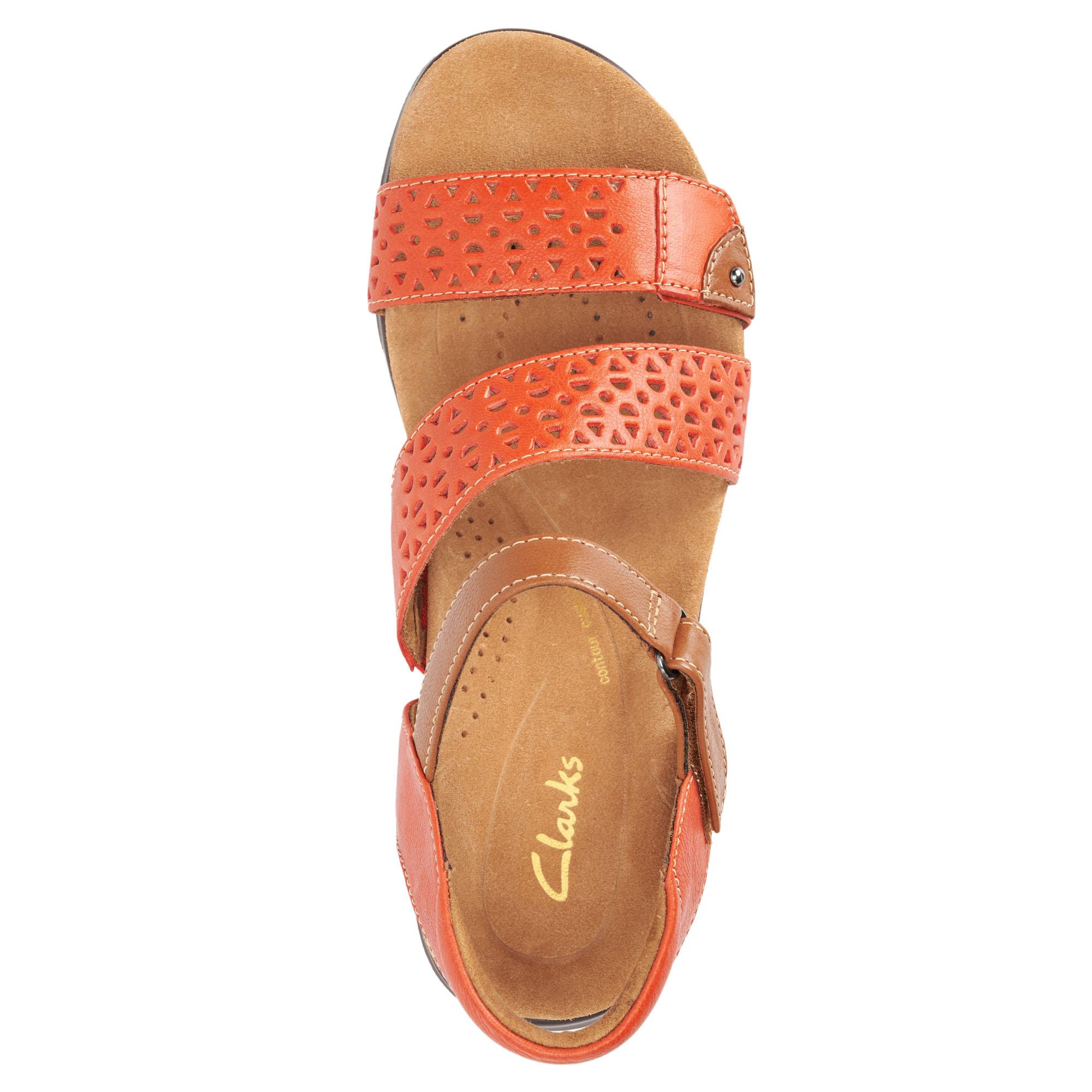 

Женские сандалии Clarks, красные, Красный
