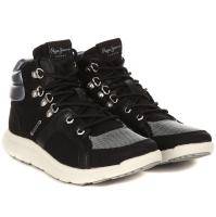 Женские высокие кроссовки Pepe Jeans London, черные, арт: PLS30761