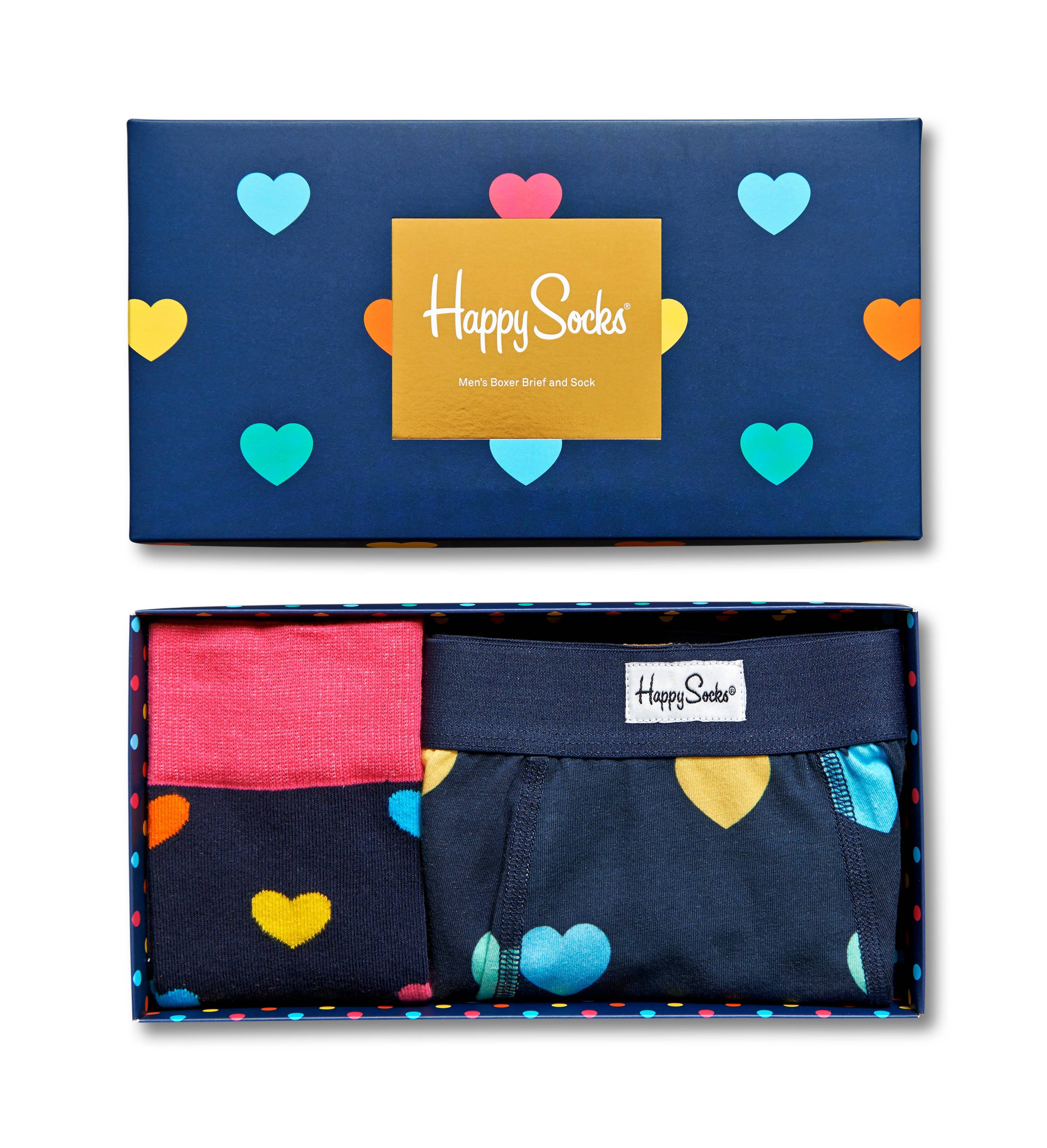 

Носки Happy socks Men's Boxer Brief and Sock VALENTINES box XHA61