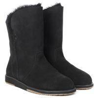 Женские полусапоги из овчины (угги) EMU Australia, черные, арт: W11361