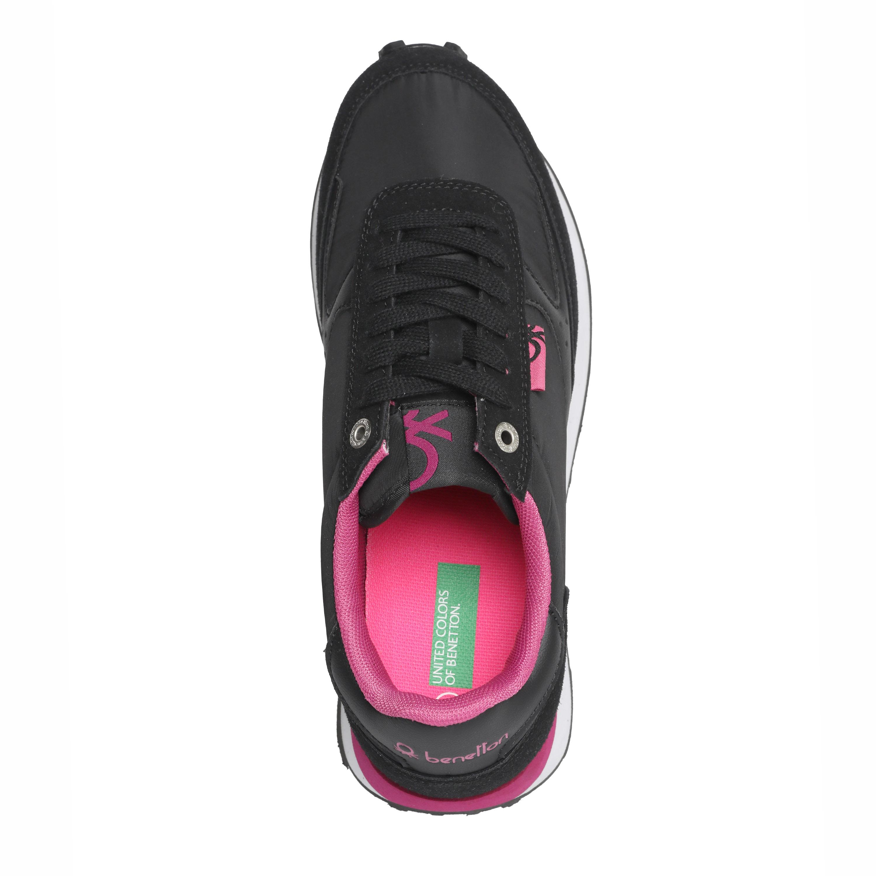 Женские кроссовки United Colors of Benetton, черные, цвет черный, размер 37 - фото 4
