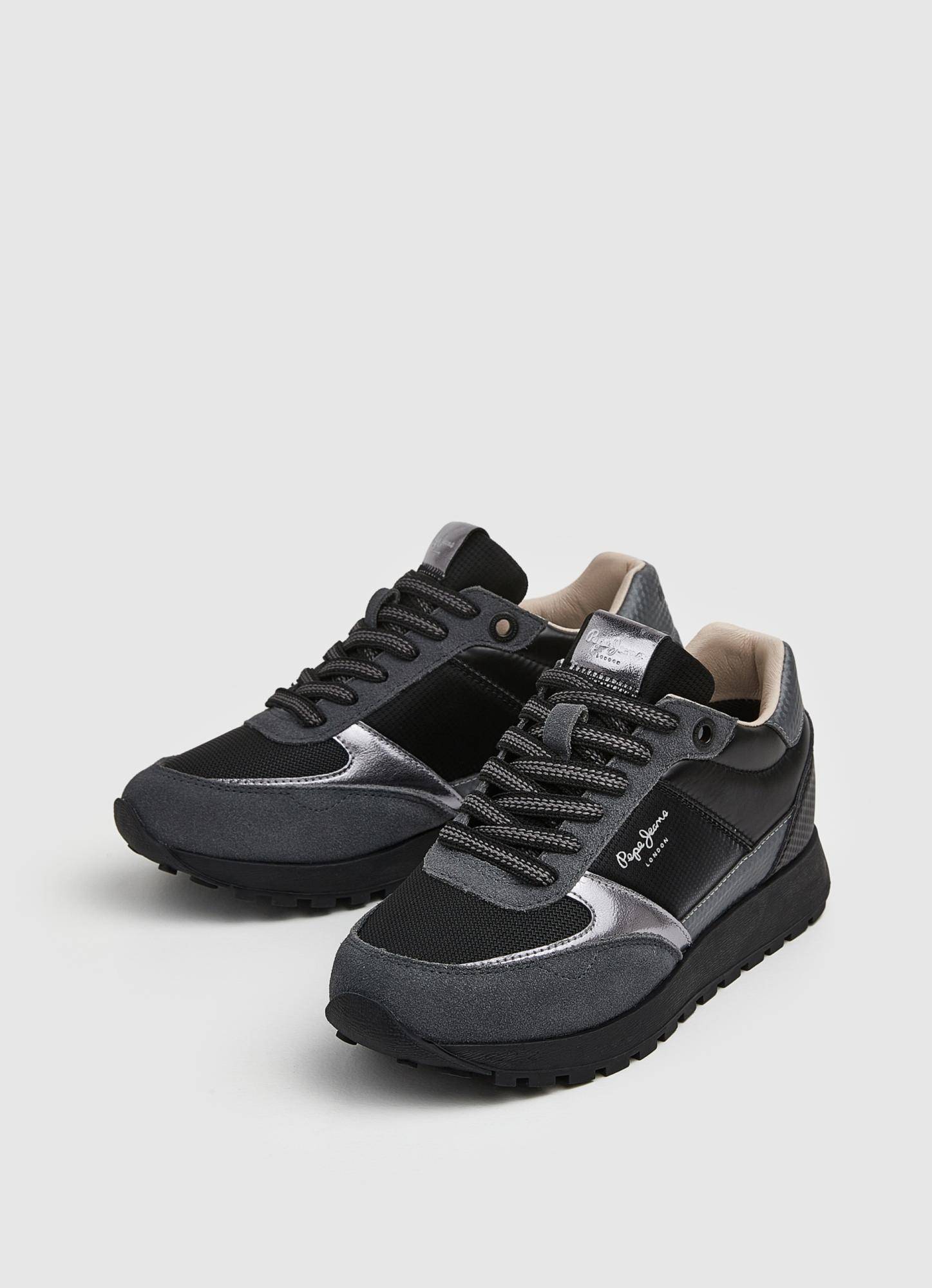 

Женские кроссовки Pepe Jeans London (DEAN SQUARE s_PLS31376), черные, Черный