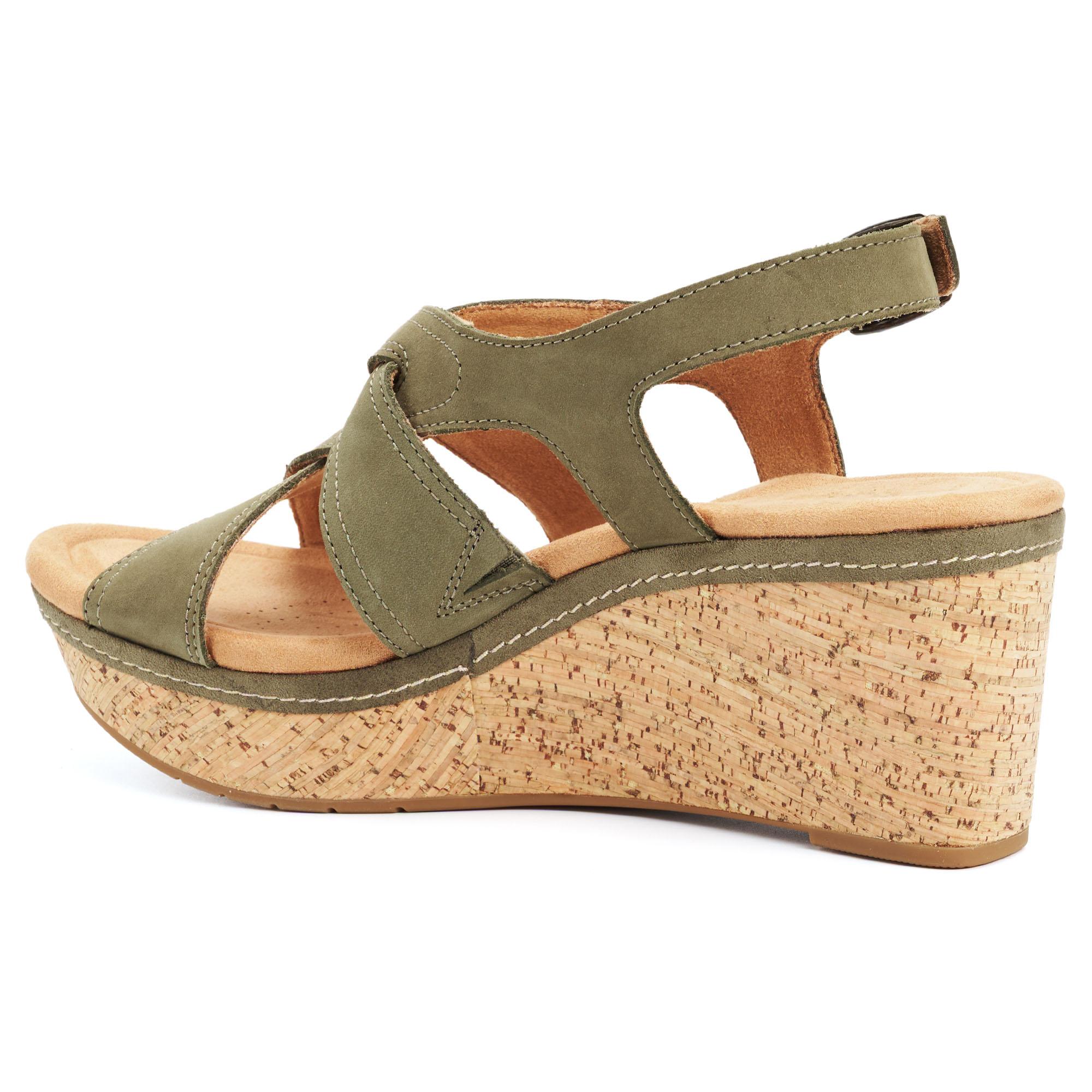 

Женские босоножки Clarks, хаки