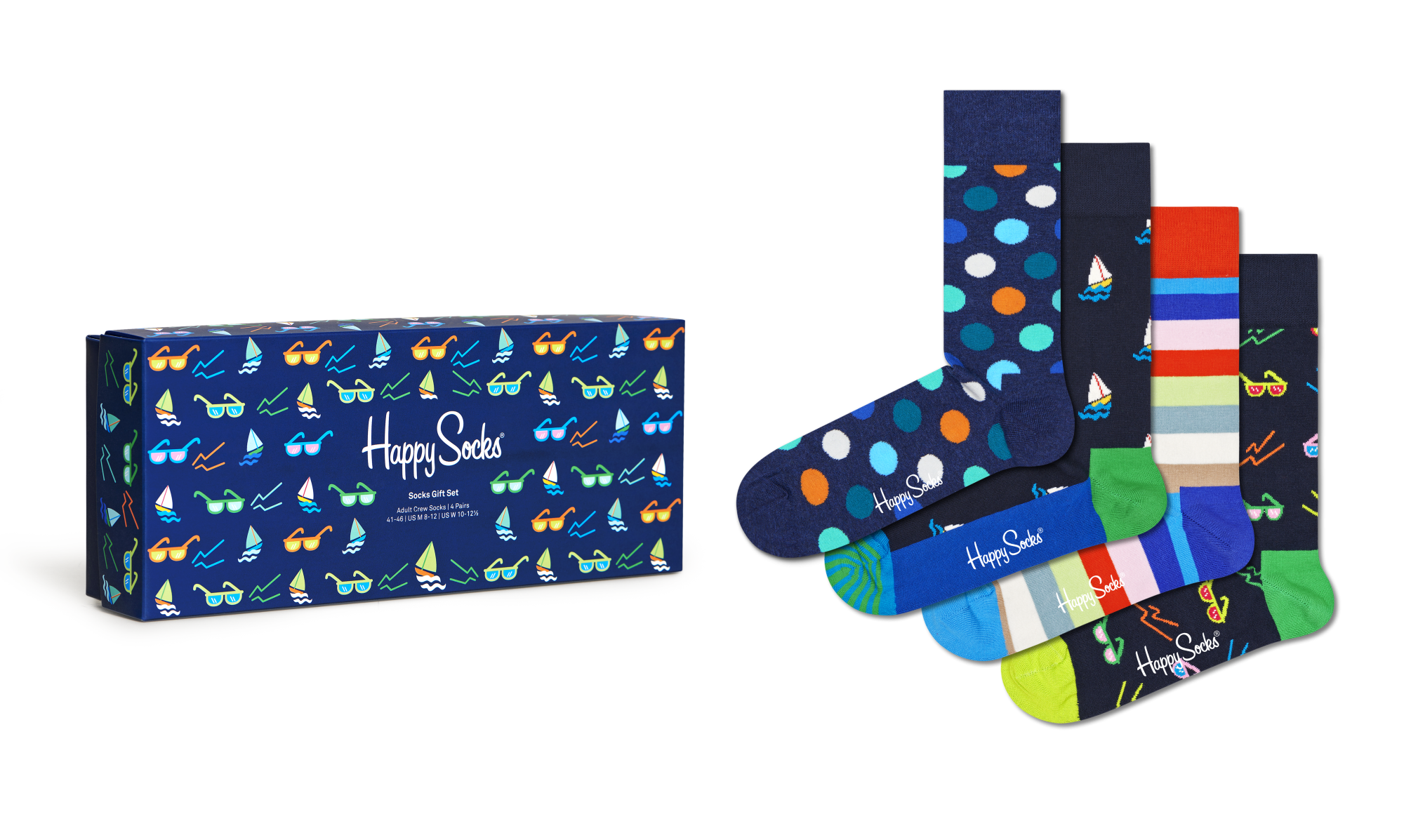 

Носки Happy socks 4-Pack Navy Socks Gift Set XNSG09