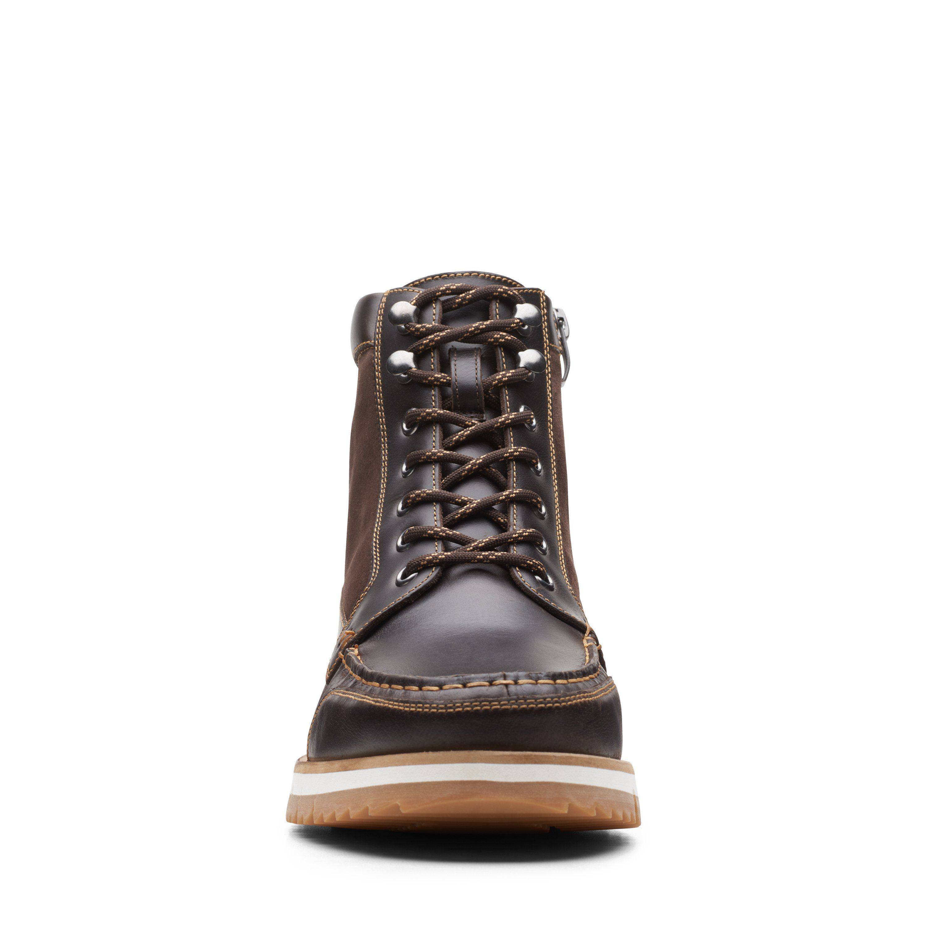 

Мужские высокие топсайдеры Clarks, коричневые, Коричневый