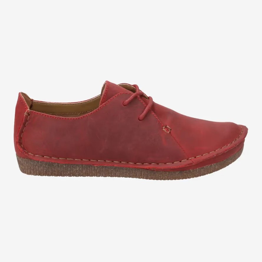 

Женские полуботинки Clarks (Janey Mae 26166819), крассные, Красный