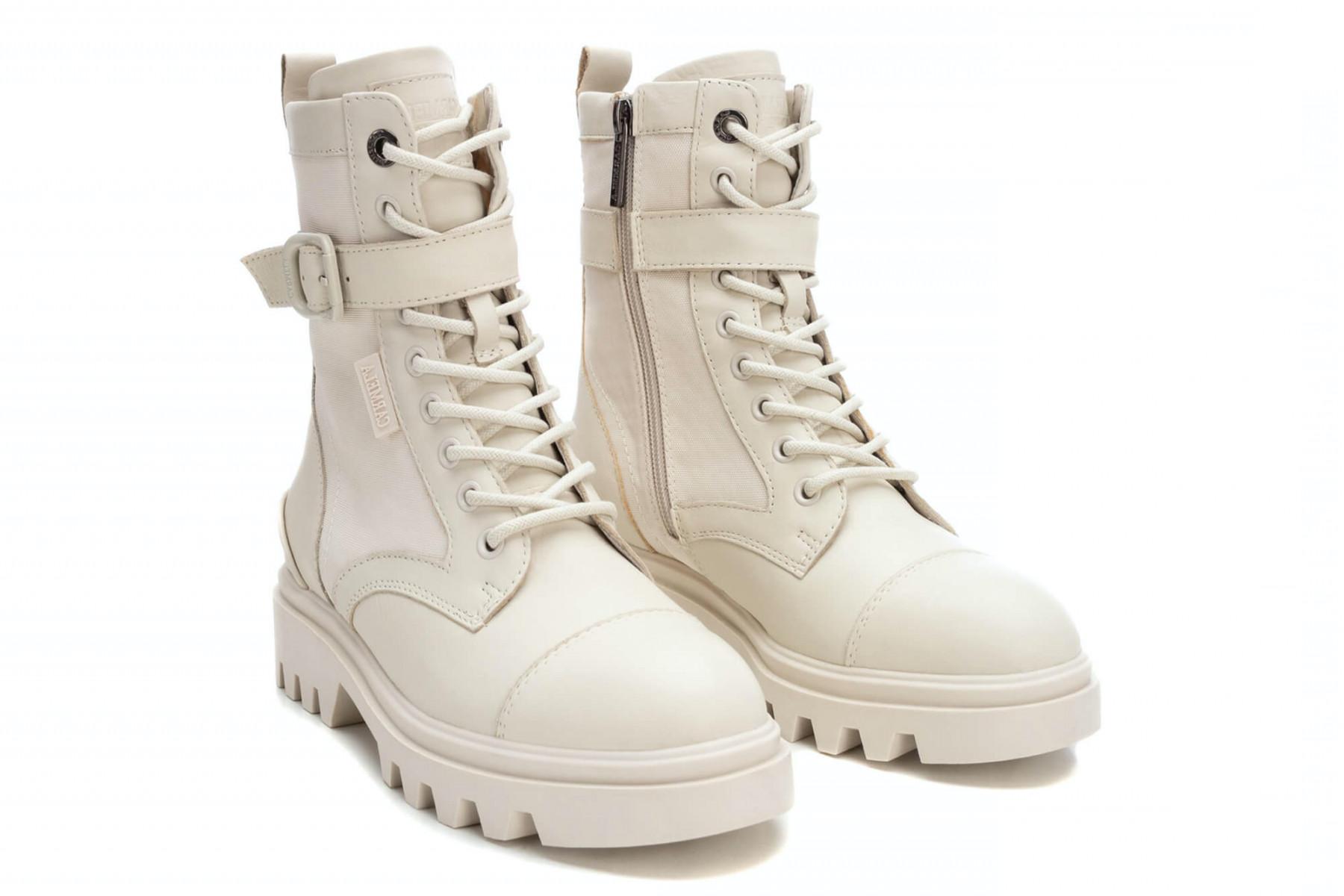 

Женские высокие ботинки CARMELA (LEATHER COMBINED LADIES ANKLE BOOTS 160203), бежевые, Бежевый