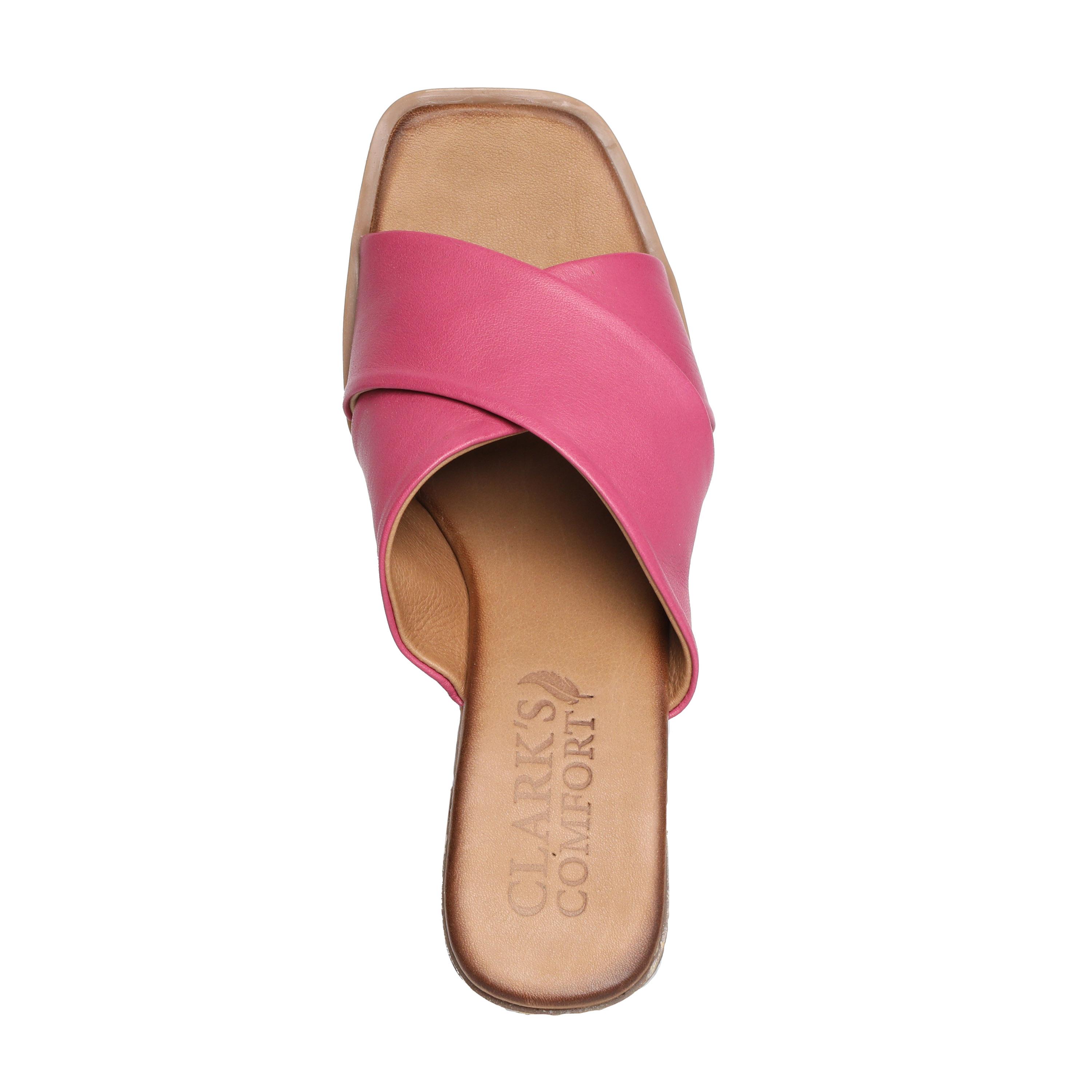 

Женские сабо Clarks, фуксия