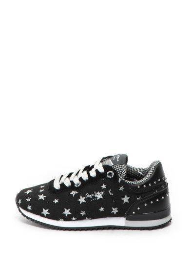 

Детские кроссовки Pepe Jeans London(SYDNEY STARS LAME PGS30366), черные, Черный