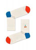 Embroidery Cherry Half Crew Sock BECH13 - Embroidery Cherry Half Crew Sock BECH13